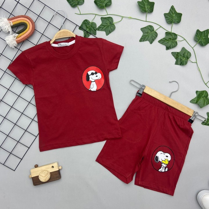 SNOOPY YAZILI ERKEK ÇOCUK TAKIM