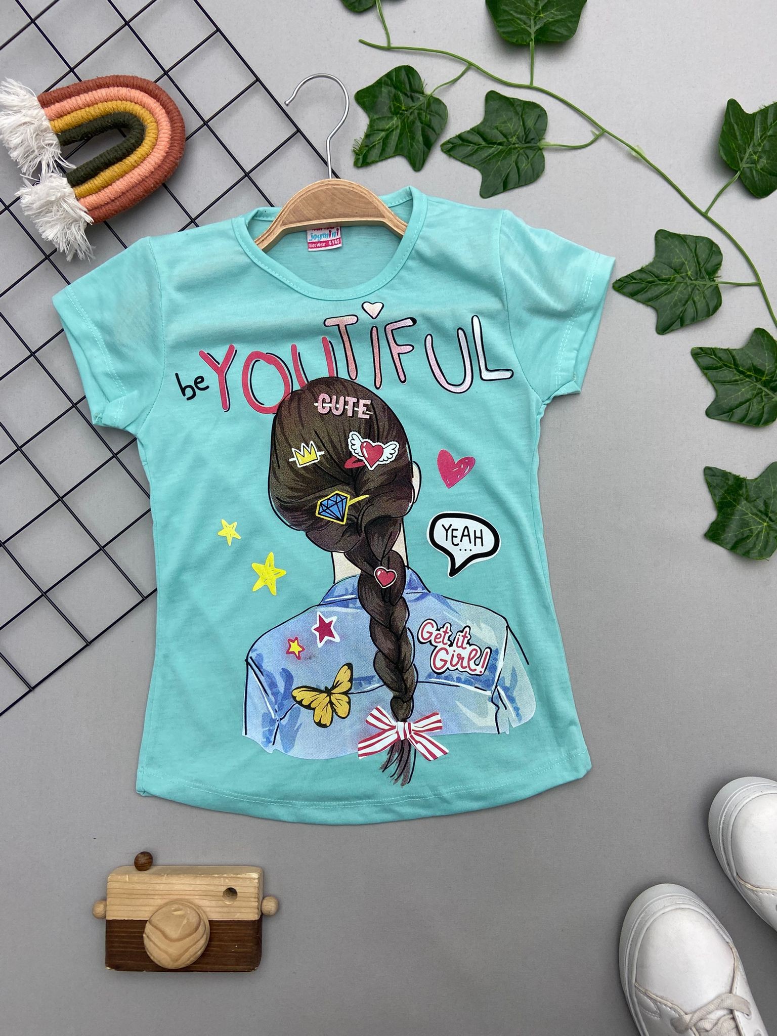 BETIFUL YAZILI KIZ COCUK UST