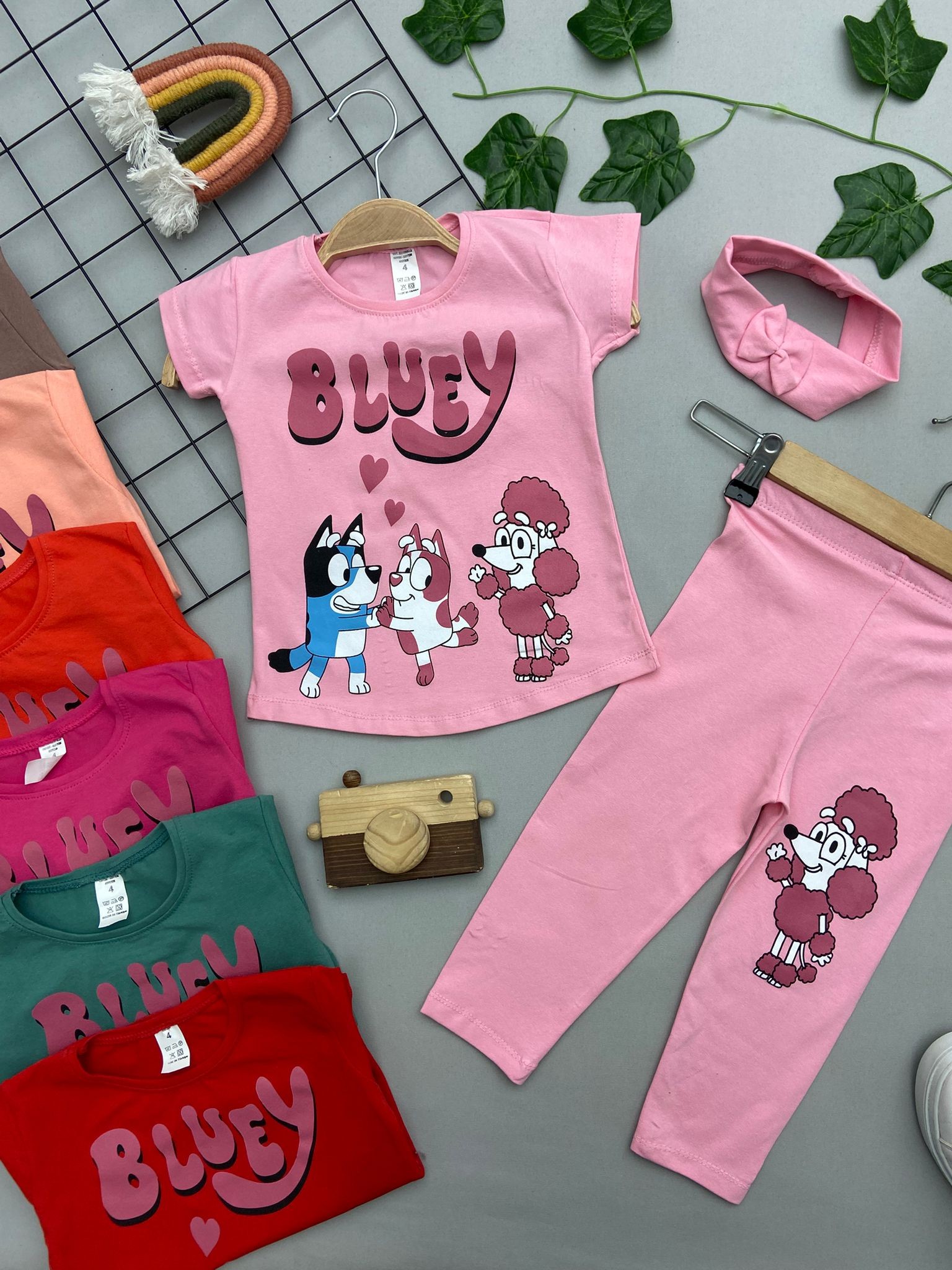 BLUEY YAZILI KIZ COCUK TAKIM