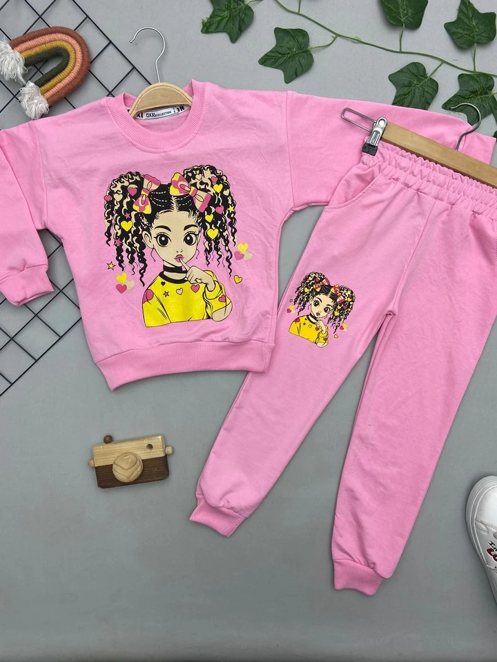 KIZ BASKILI KIZ ÇOCUK TAKIM