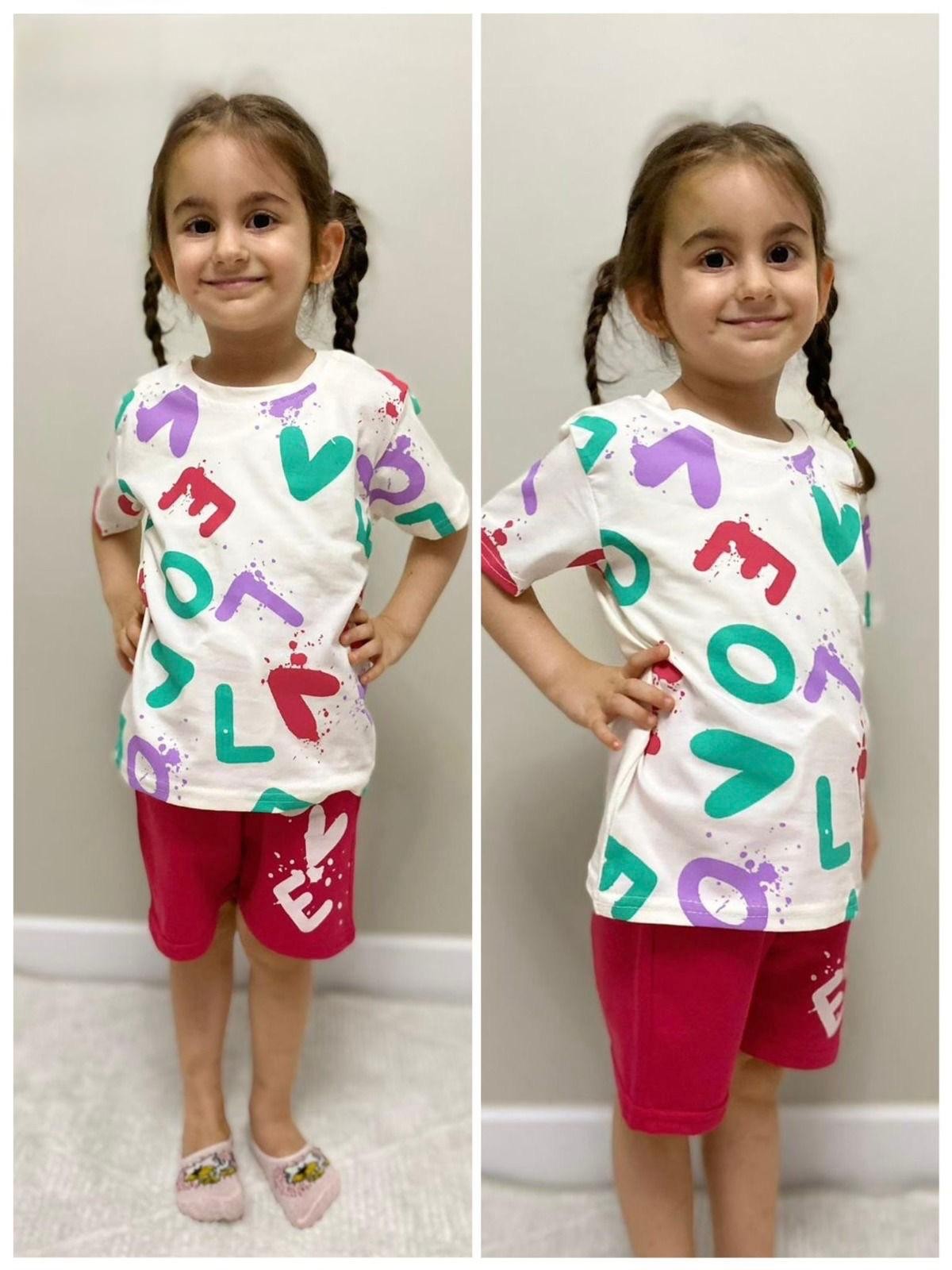 LOVE YAZILI KIZ ÇOCUK TAKIM
