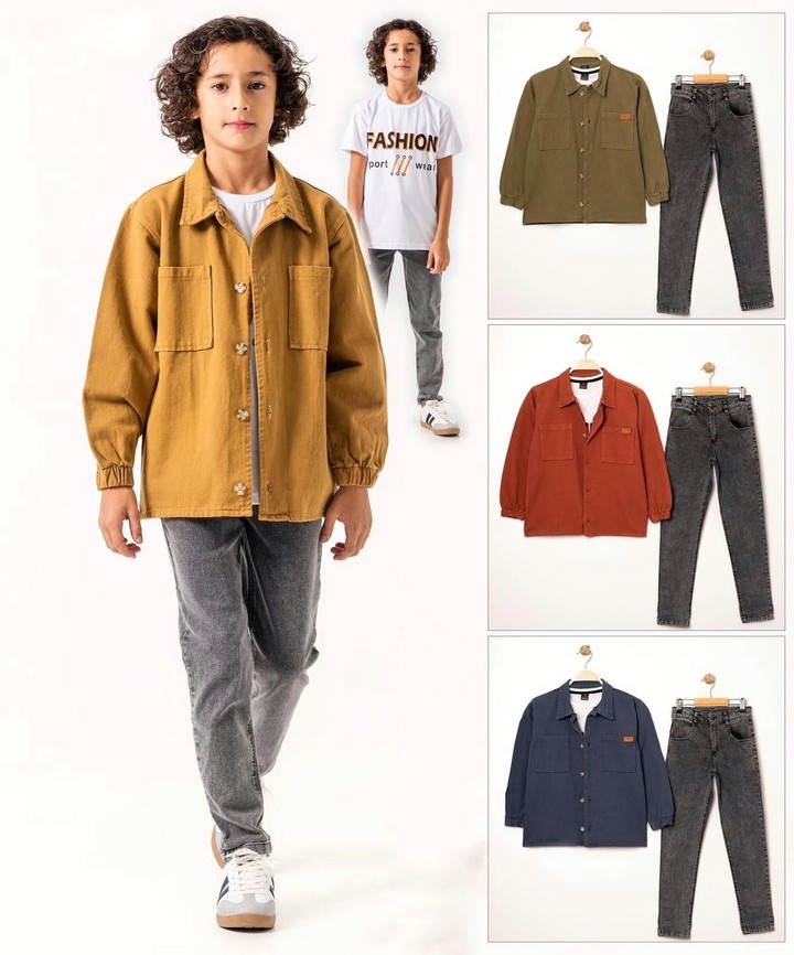 FASHION YAZILI 3'LÜ ERKEK ÇOCUK TAKIM