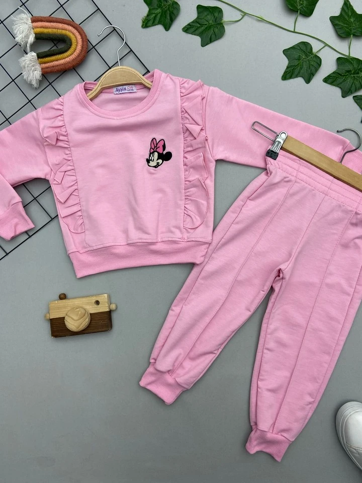 MİNİK MİCKEY İŞLEMELİ KIZ ÇOCUK TAKIM