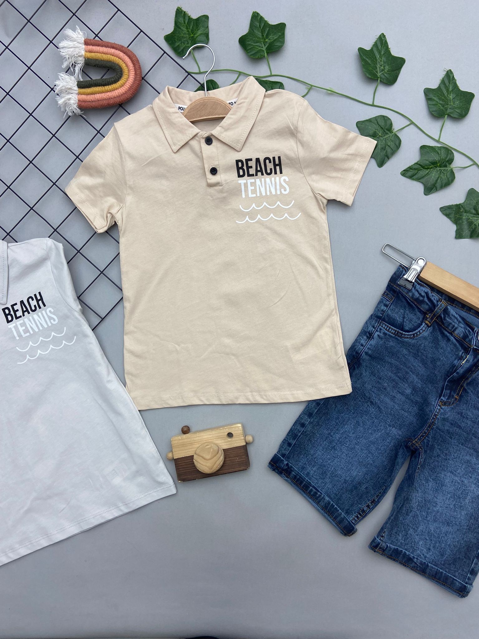 BEACH YAZILI ERKEK COCUK TAKIMI
