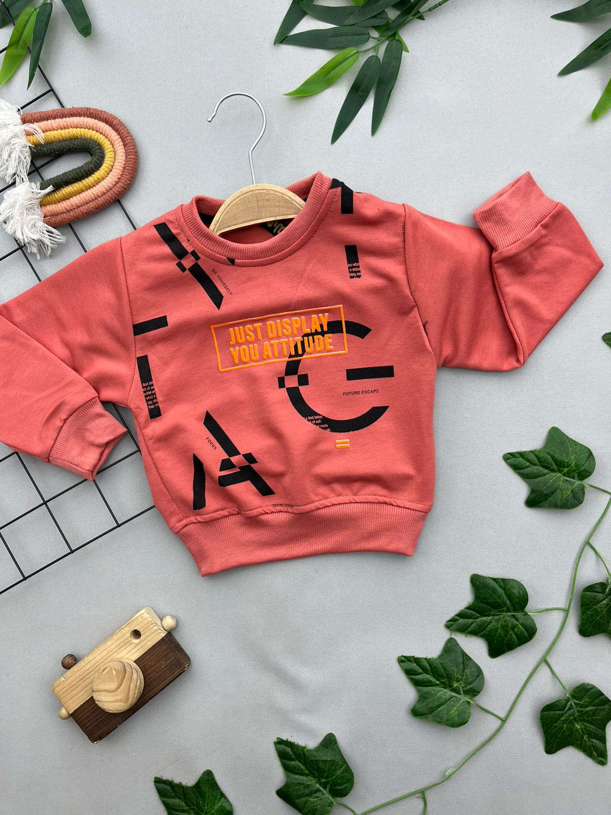 JUST YAZILI ERKEK COCUK SWEATSHIRT