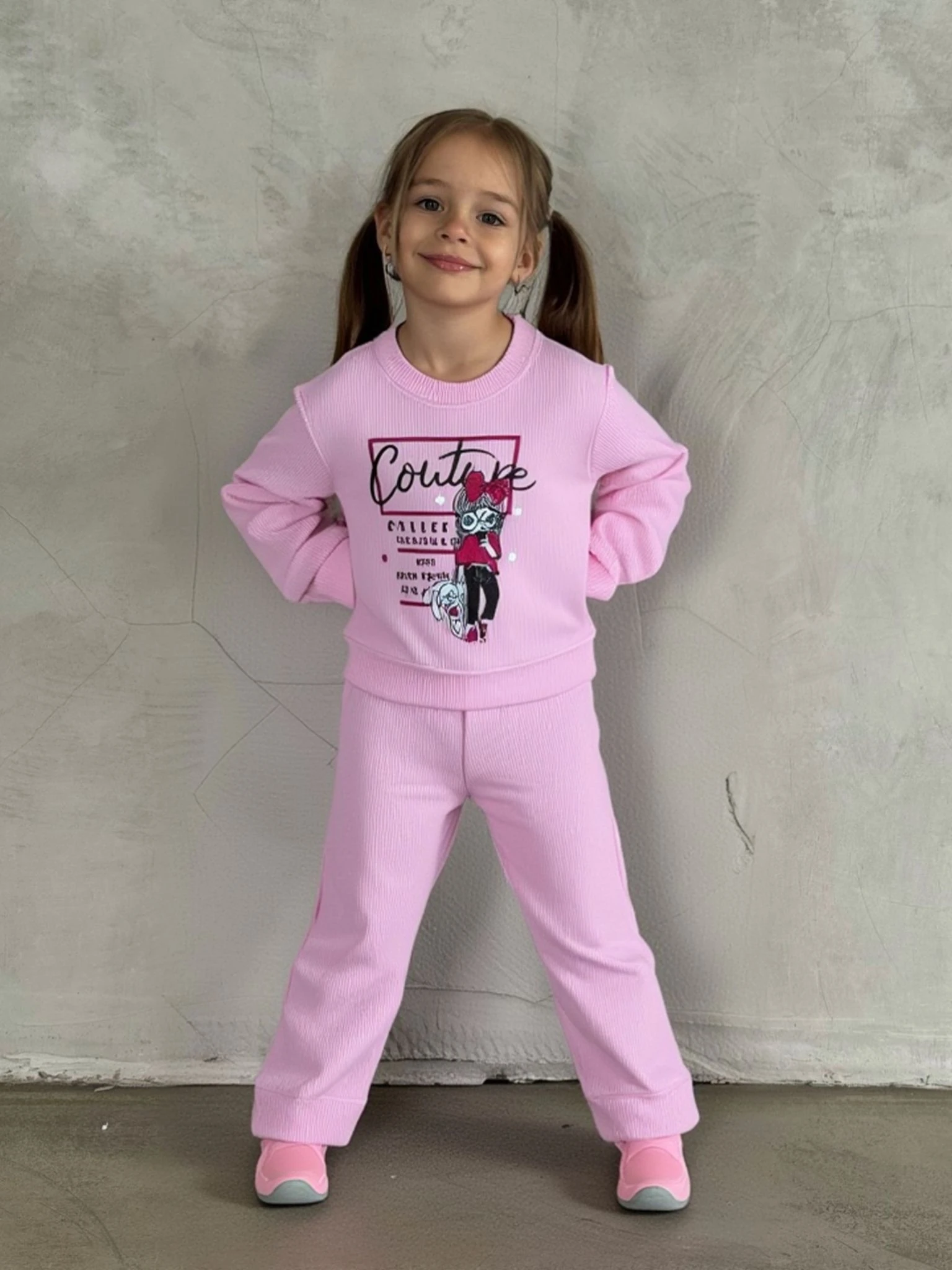 COUTURE YAZILI KIZ COCUK TAKIM