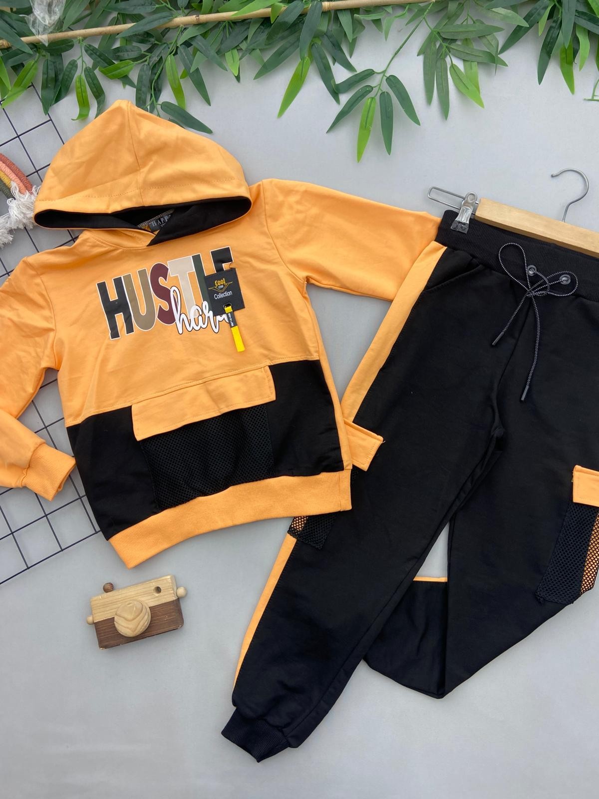 ⭐ HUSTLE YAZILI KIZ COCUK TAKIM