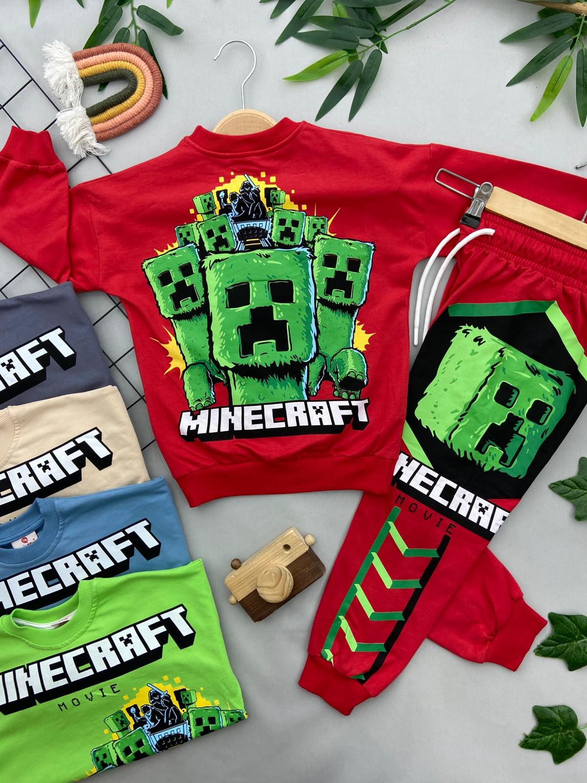 MINECRAFT YAZILI ERKEK COCUK TAKIM