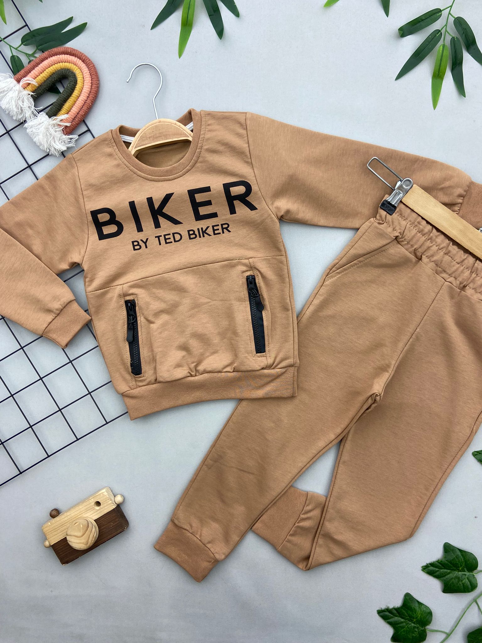 BIKER YAZILI ERKEK COCUK TAKIM