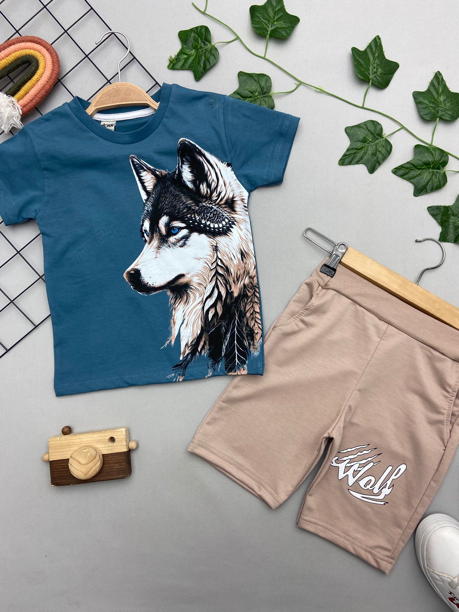 ⭐ WOLF YAZILI ERKEK COCUK TAKIMfdhghfdj