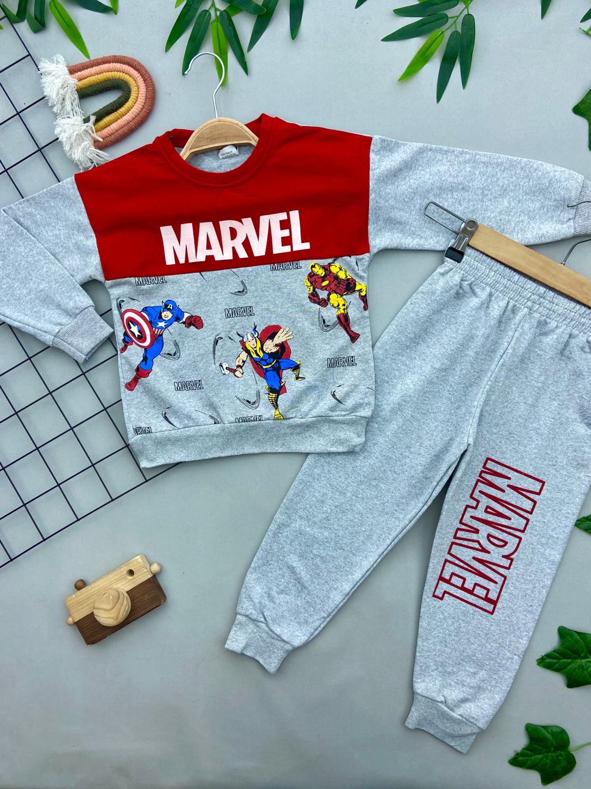 MARVEL BASKILI ERKEK COCUK TAKIM