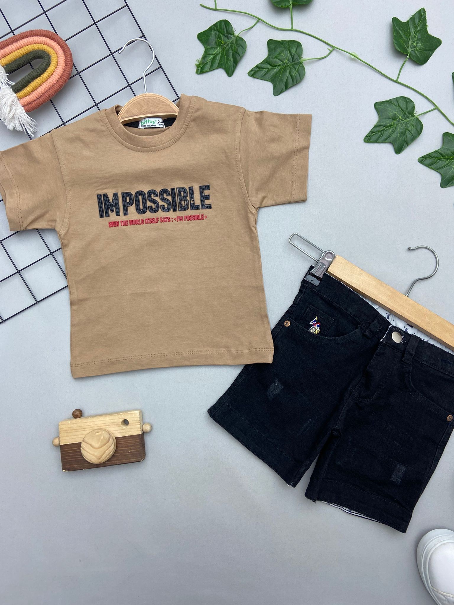 IMPOSSIBLE YAZILI ERKEK COCUK TAKIM