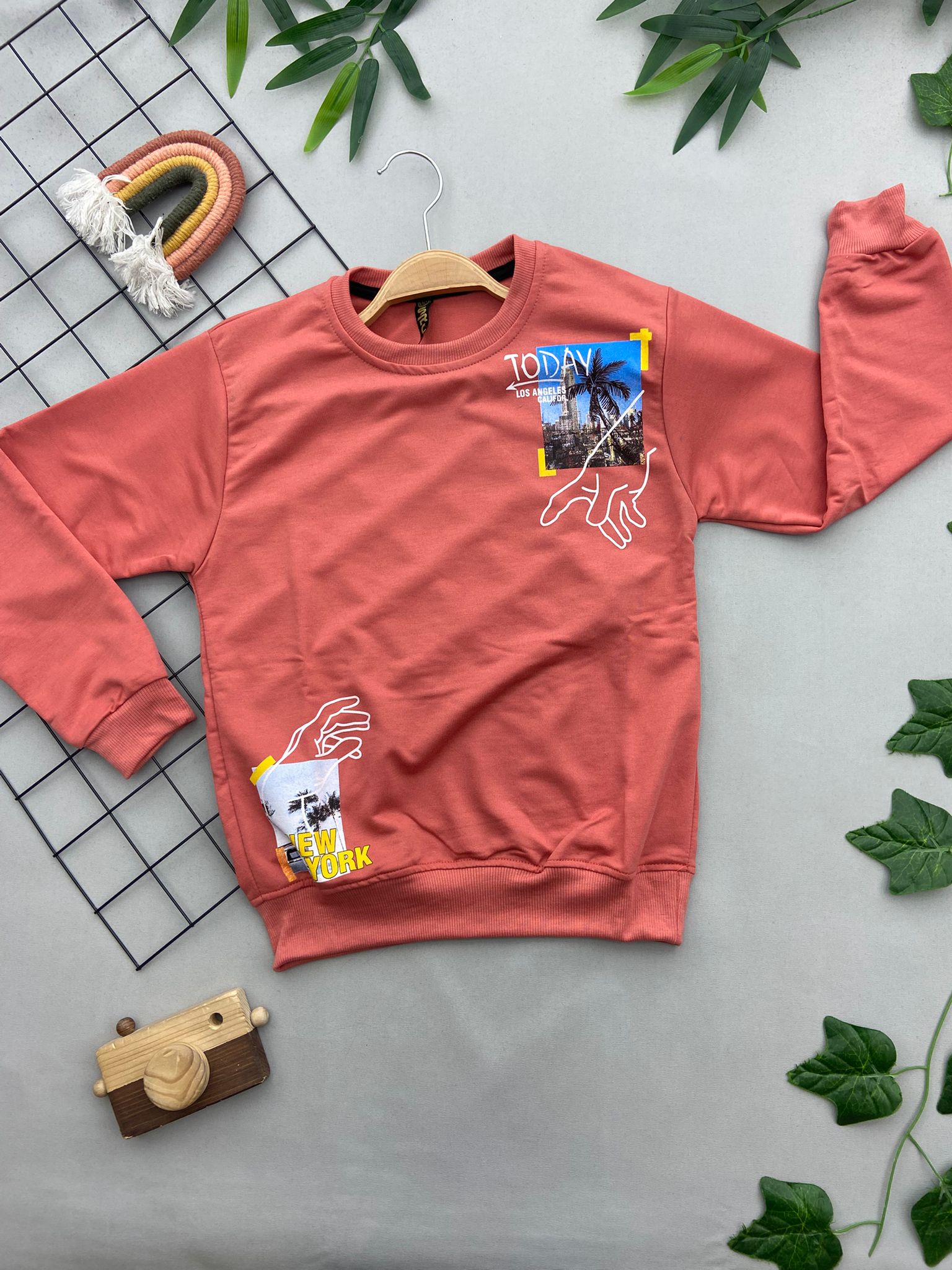 TODAY YAZILI ERKEK COCUK SWEATSHIRT