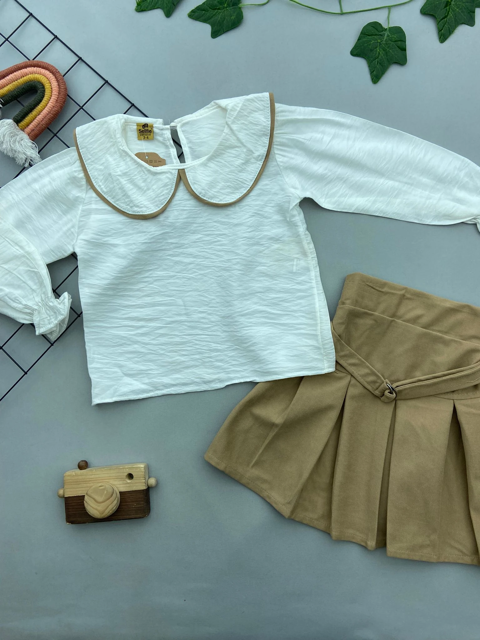 ⭐ YAKA DETAYLI KIZ COCUK TAKIM