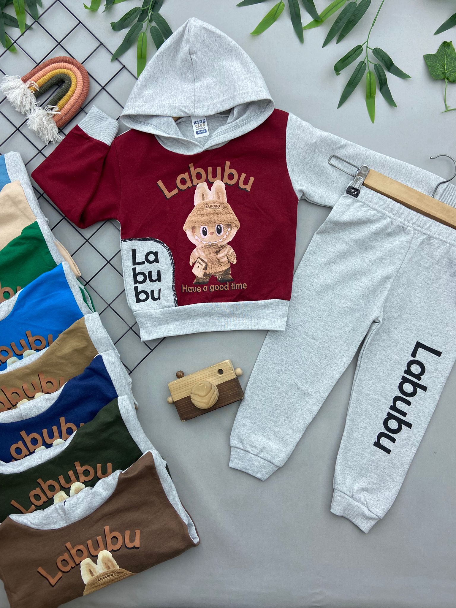 LABUBU BASKILI ERKEK COCUK TAKIM