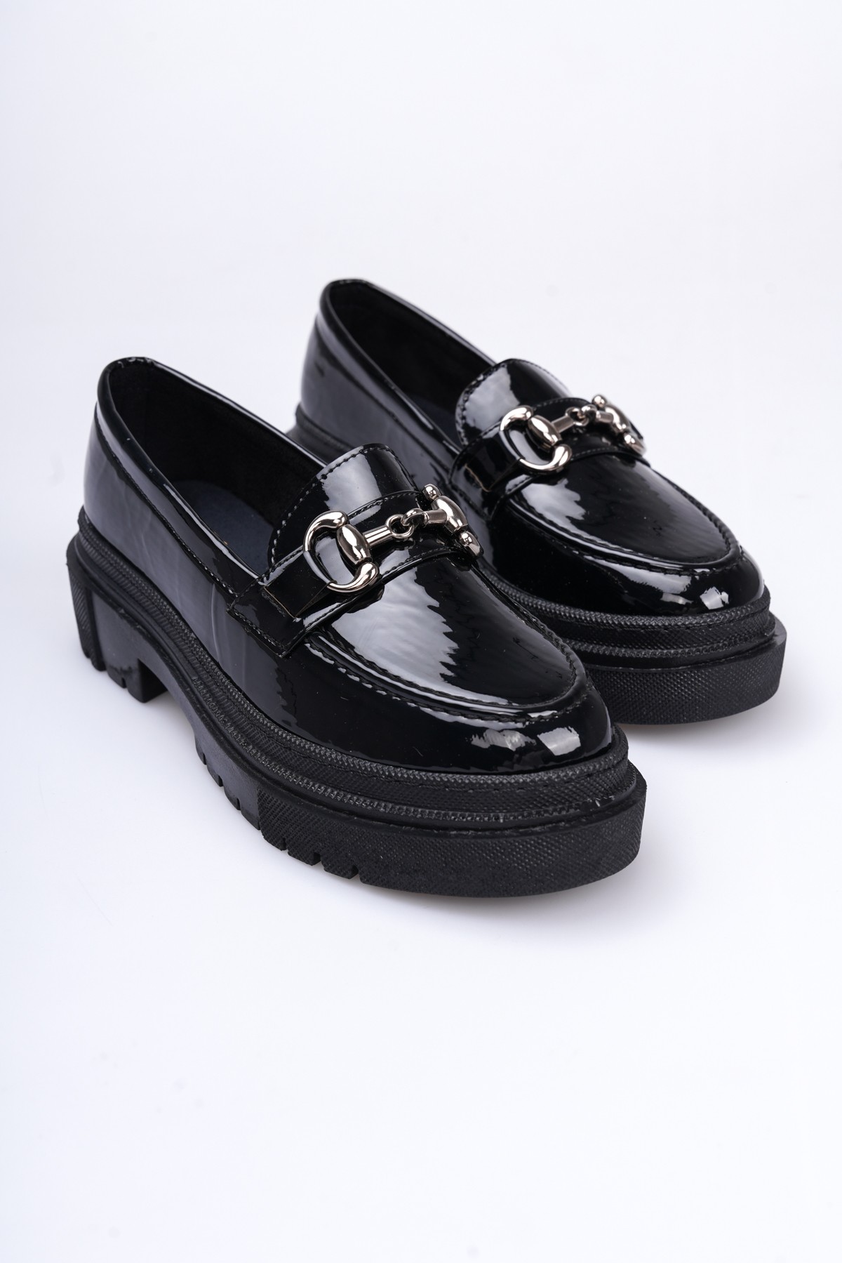 Nonte Kadın Rugan Loafer A005-K1001 - Siyah