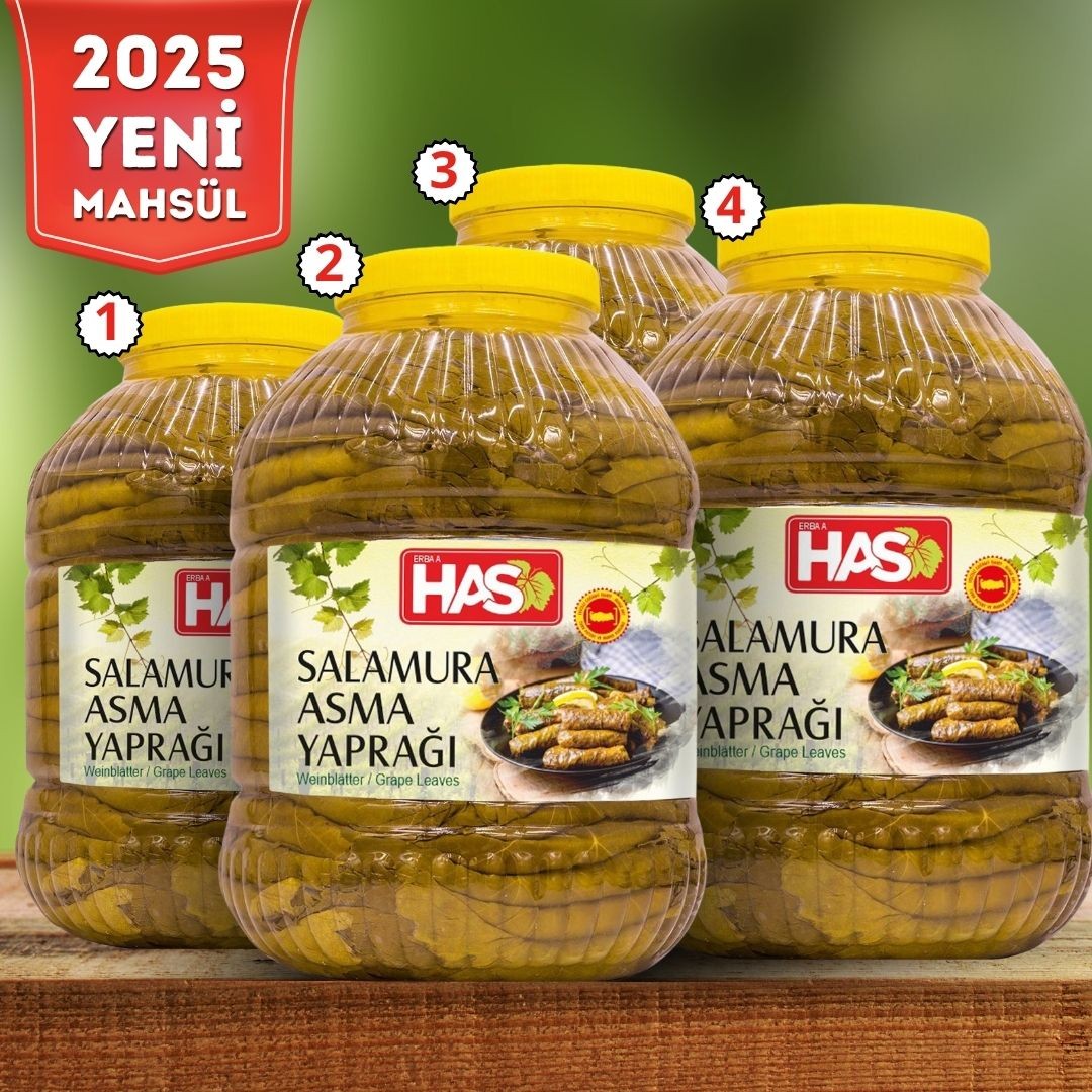 2025 Yeni Sezon Erbaa Narince Bağ Yaprağı Net (4 x 3000 gr.)