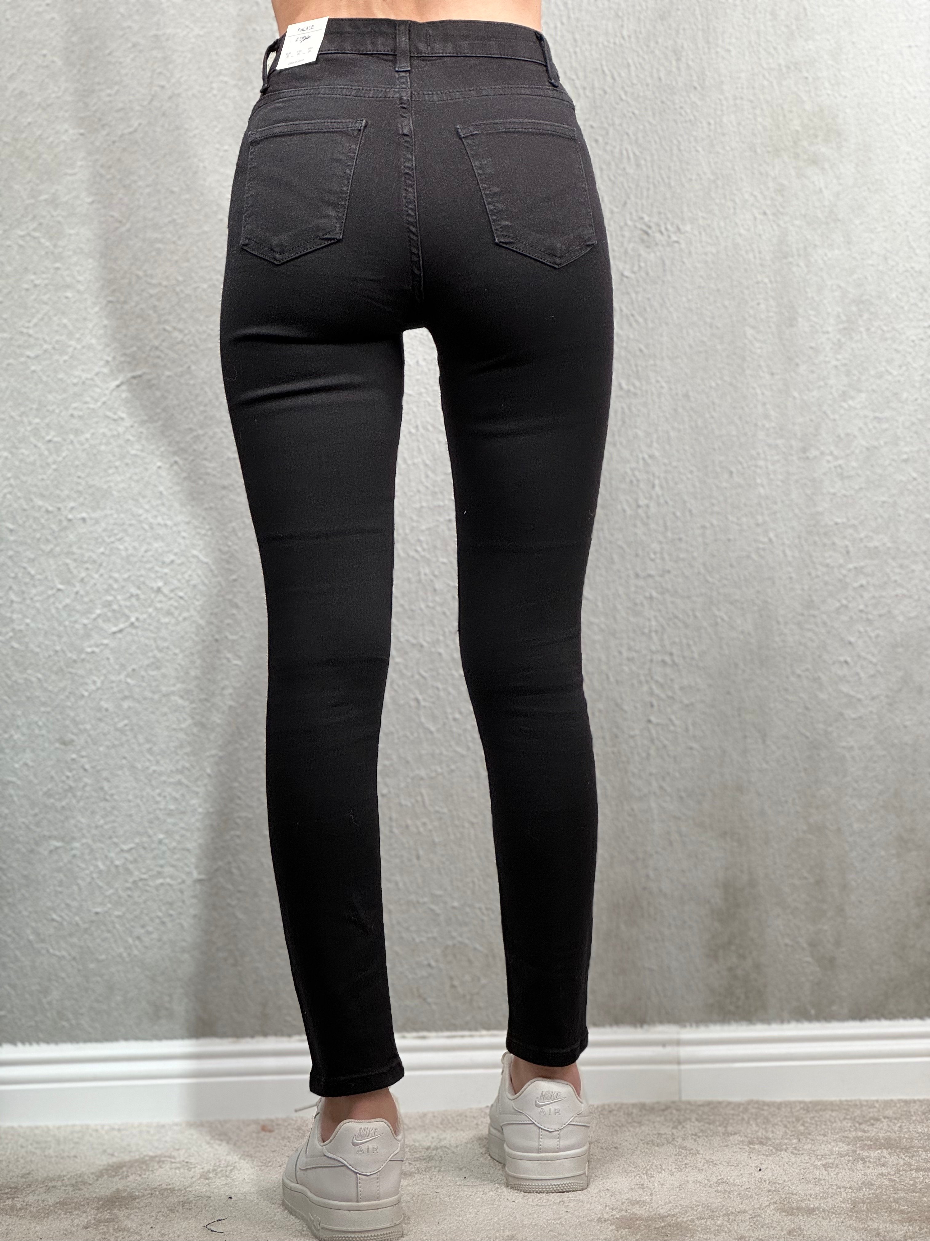 SİYAH HIGH WAIST NARROW LEG JEAN