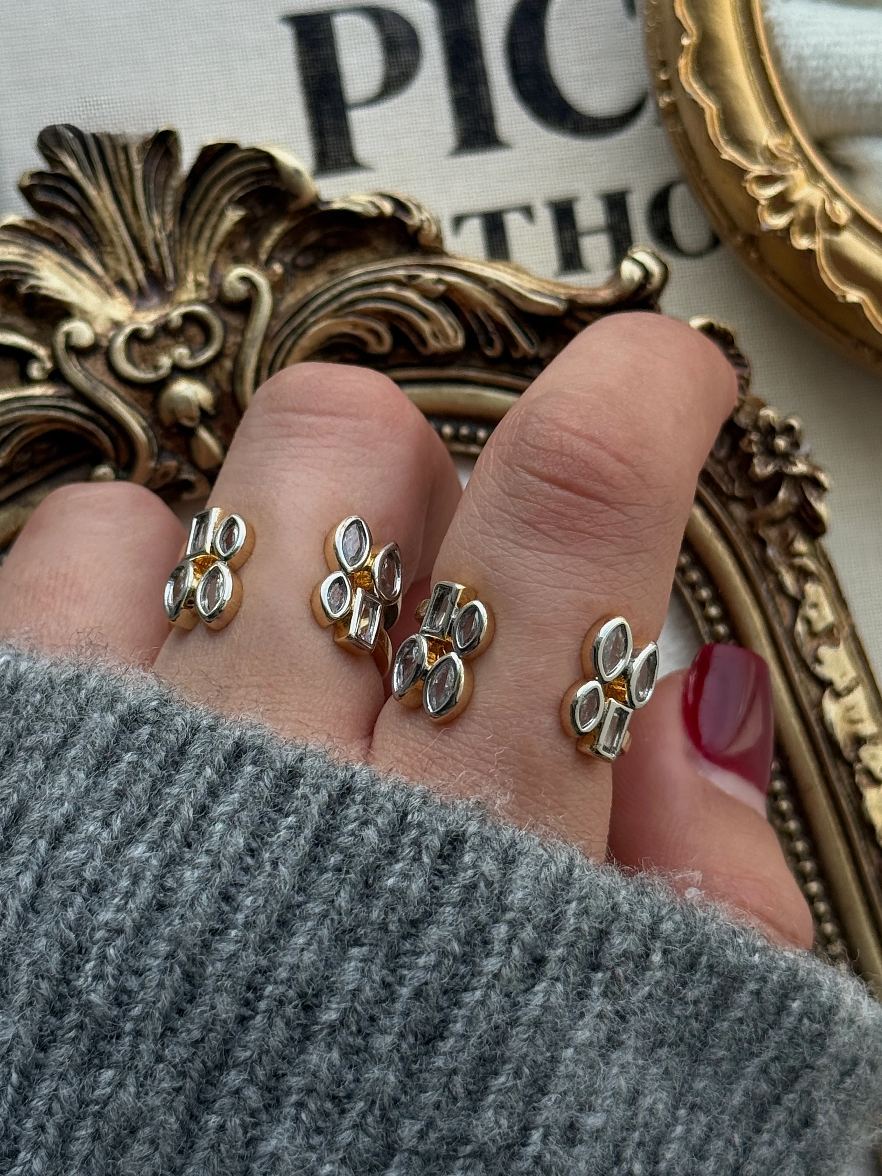 damla üçlü yüzük