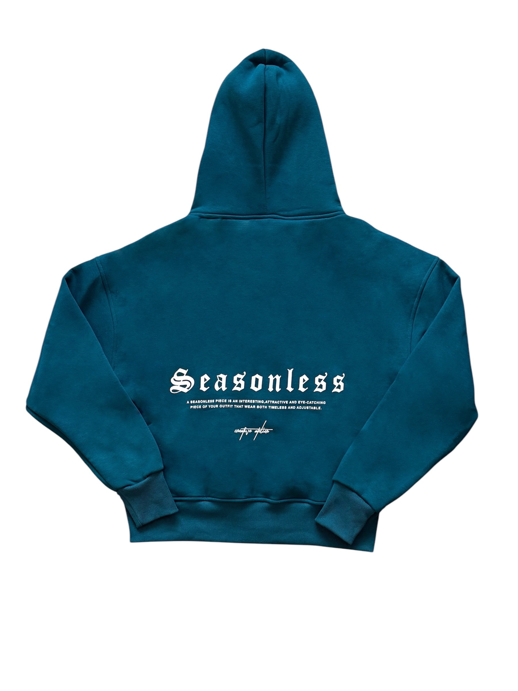 Seasonless Petrol Yeşili Oversize Zipper Hoodie