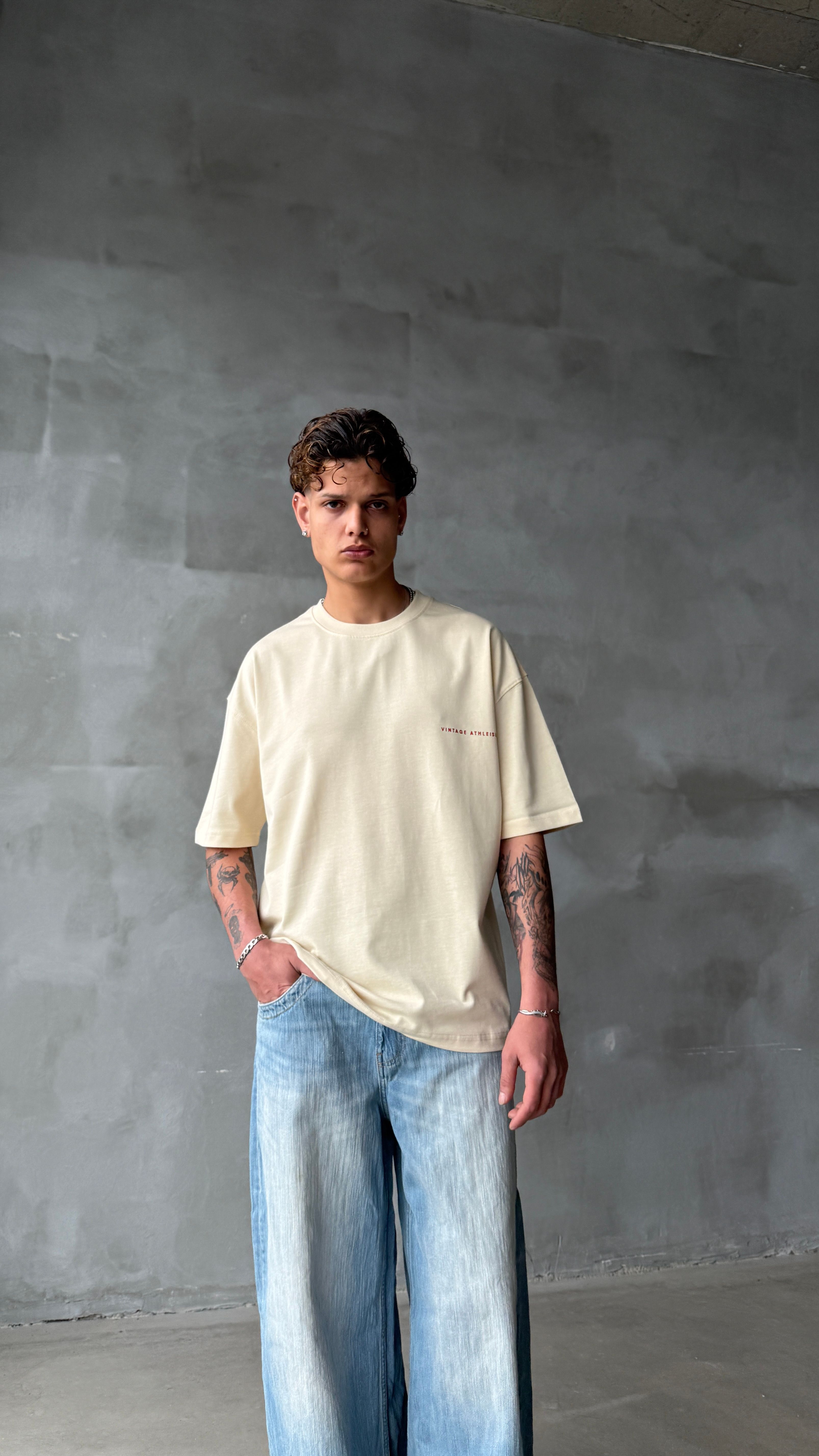 Goodrich Krem Oversize Tişört