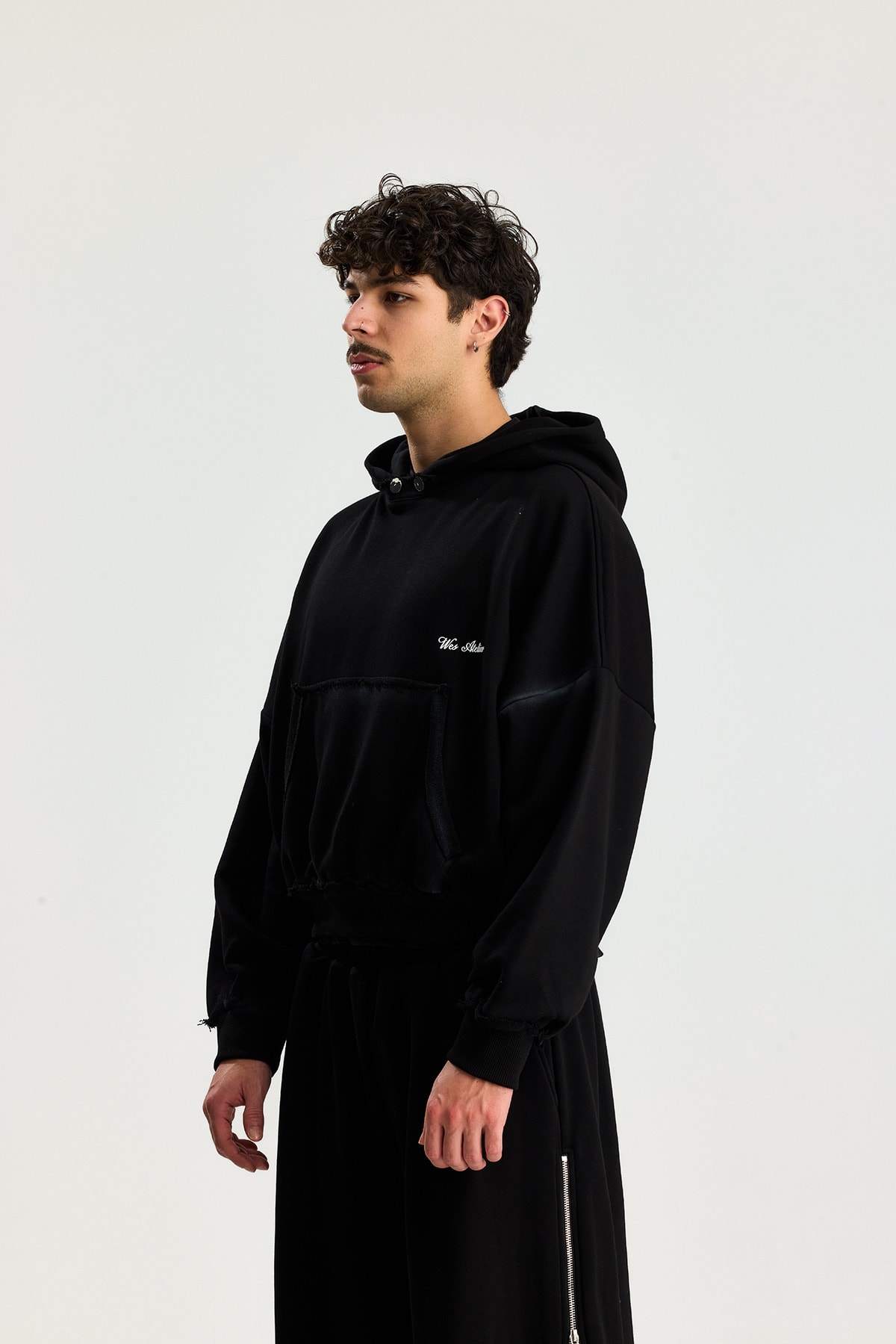 Wes Atelier Şapkası Çıkarılabilir Yıkamalı Premium Boxy Fit Hoodie 