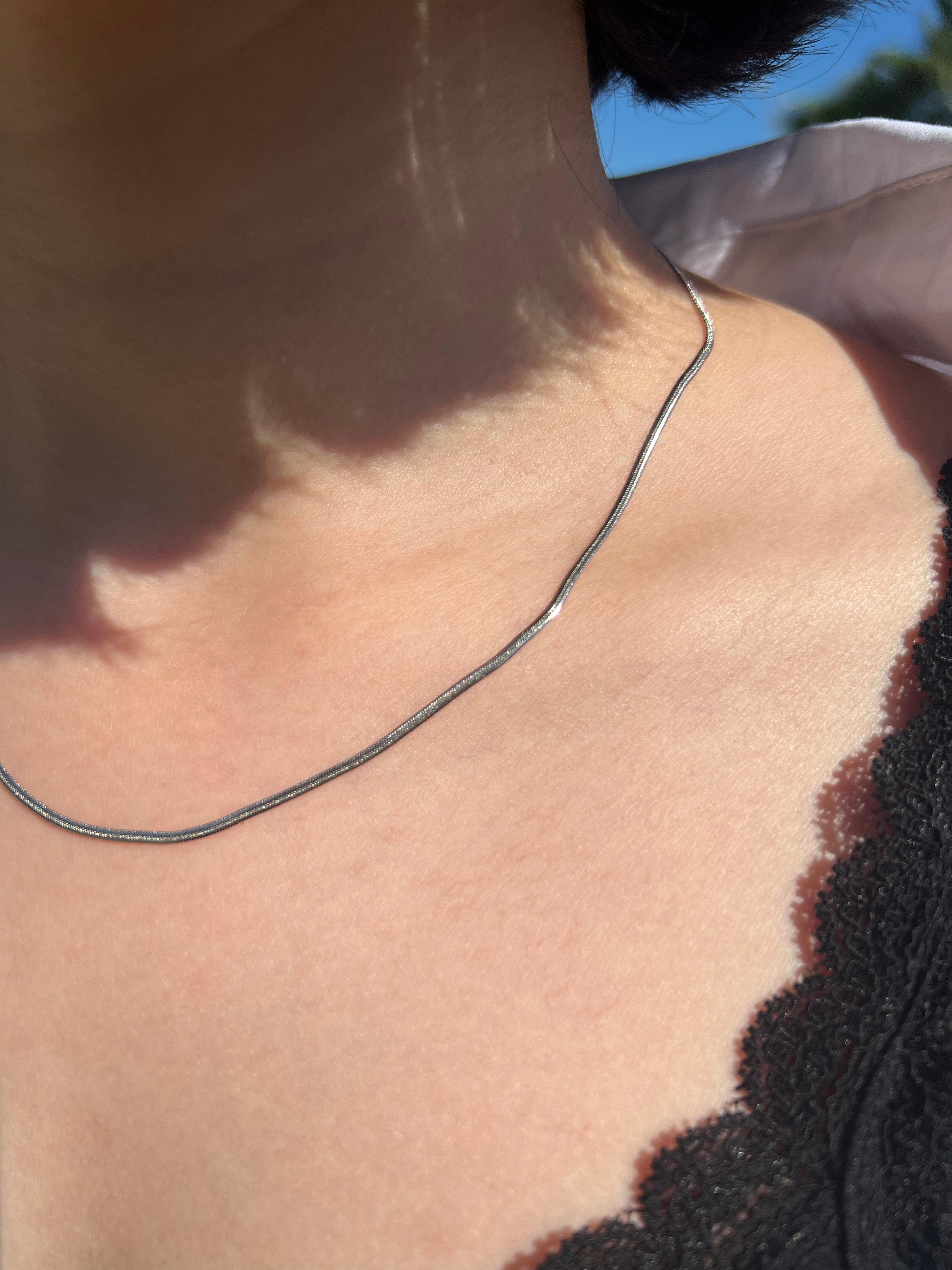 Basic Silver Snake Necklace