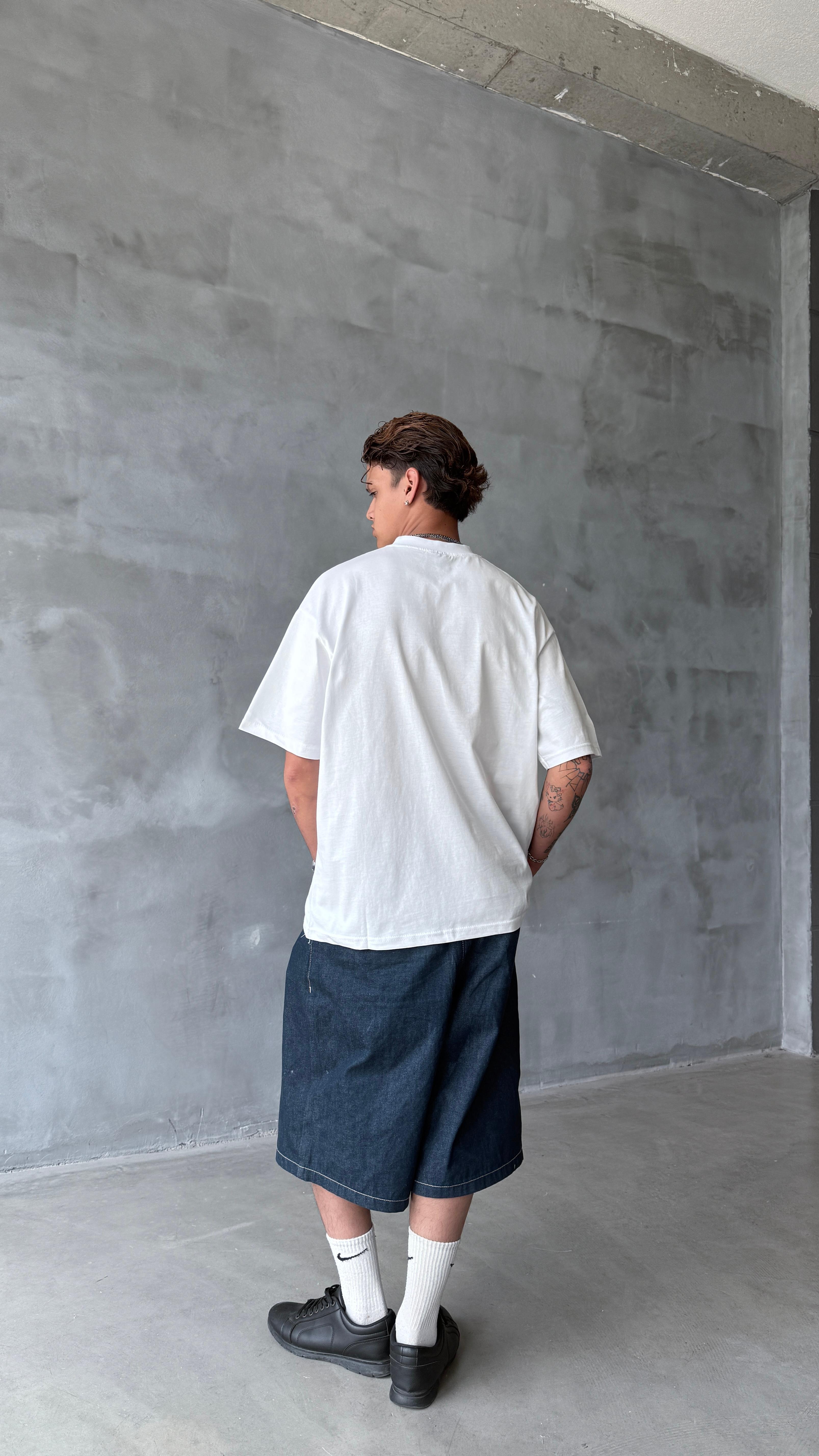 Beyaz Fear God Boxy Fit Oversize Tişört 