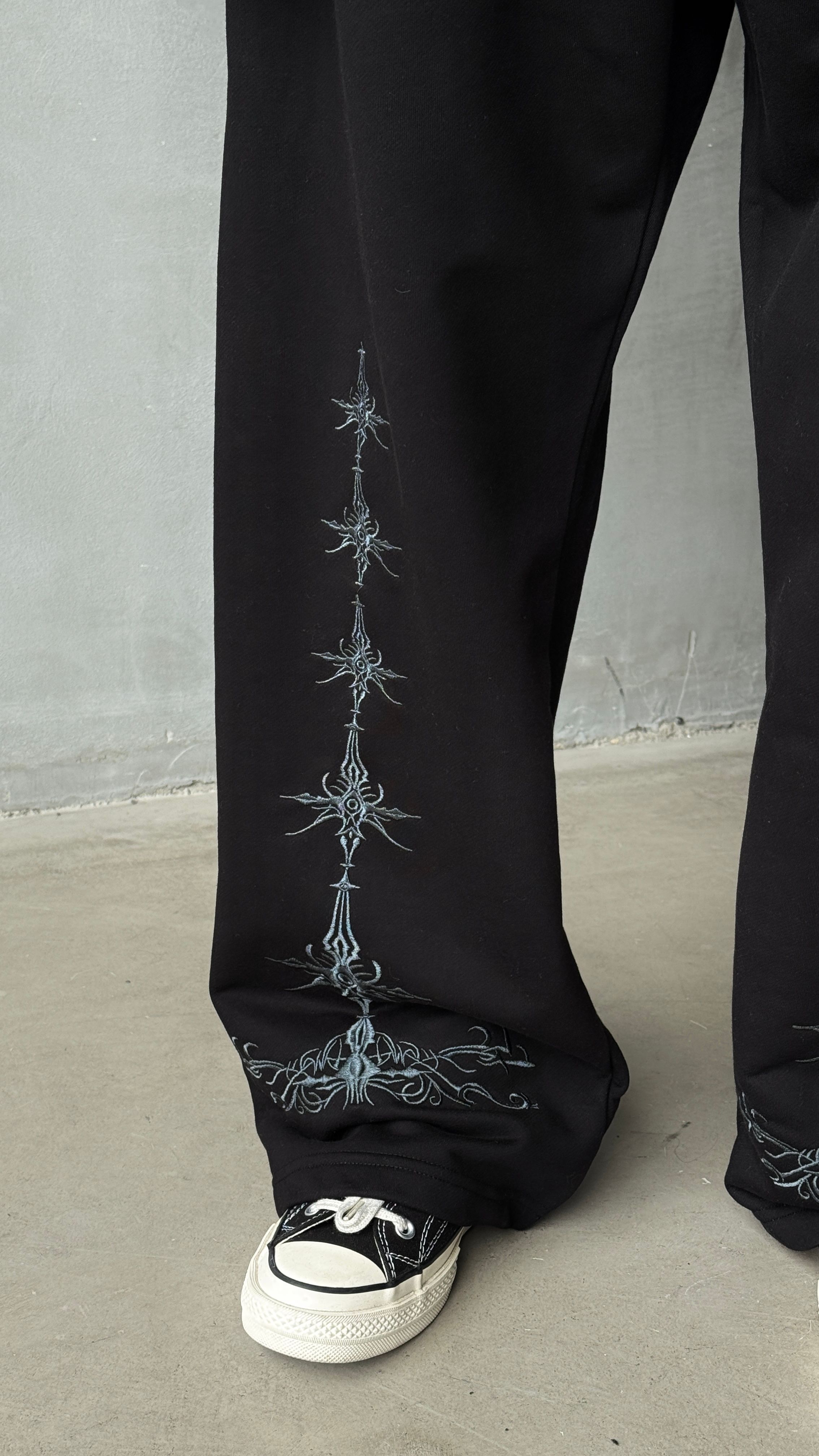 Symbolistic Nakış Detay Double Waist Baggy Sweatpant