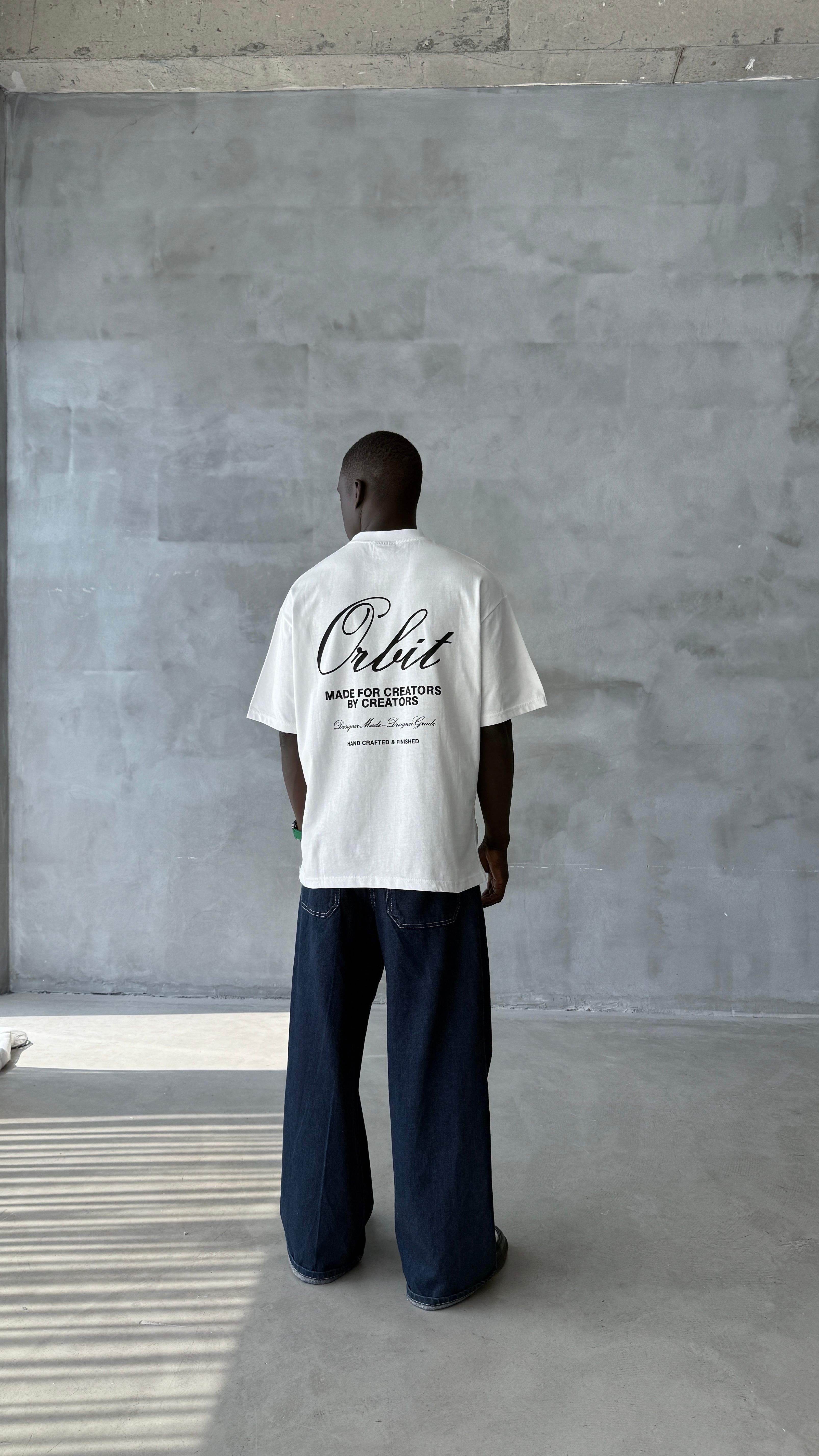 Beyaz Qulid Oversize Tişört 