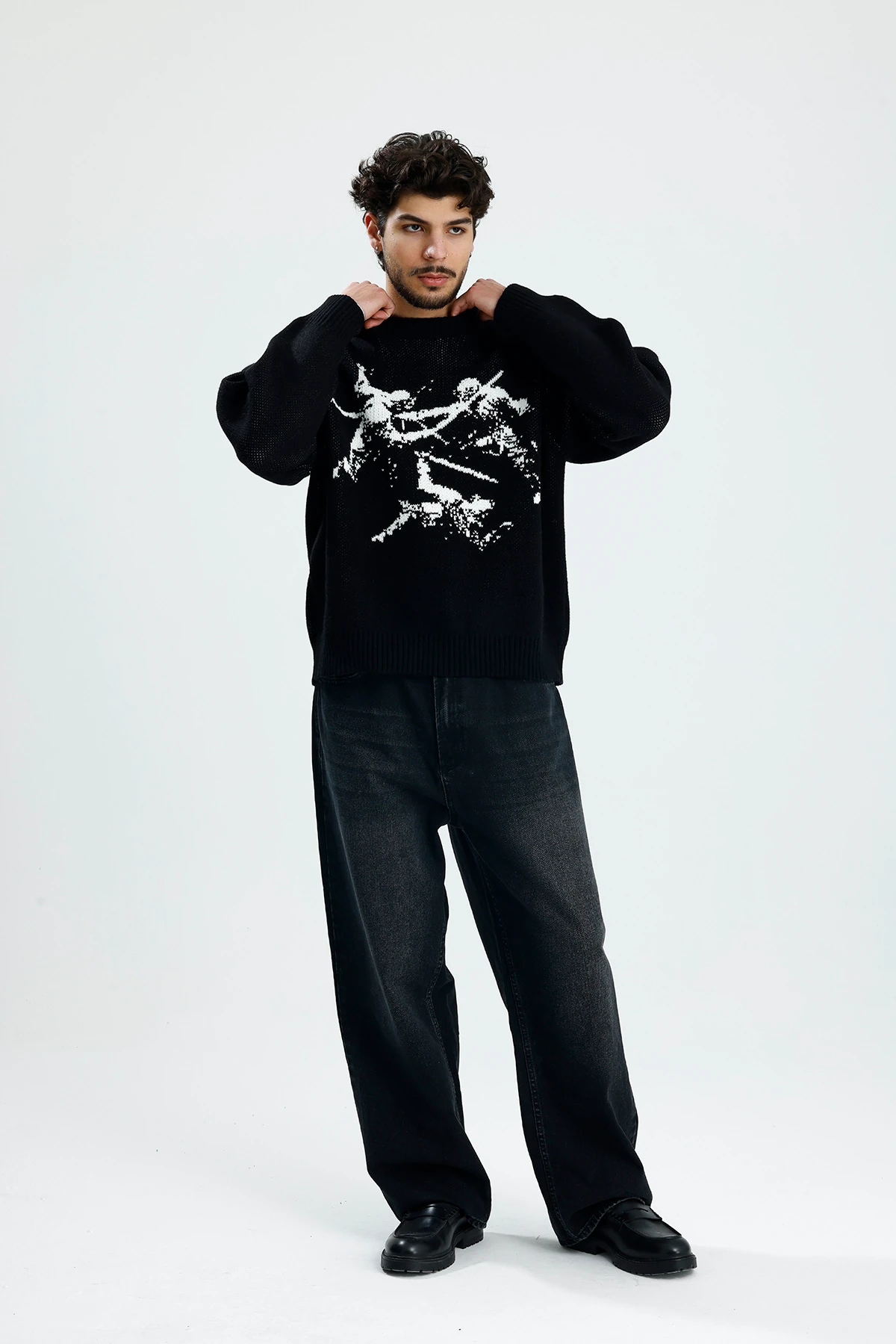 Wes Death Of Knights Premium Boxy Fit Oversize Triko Kazak