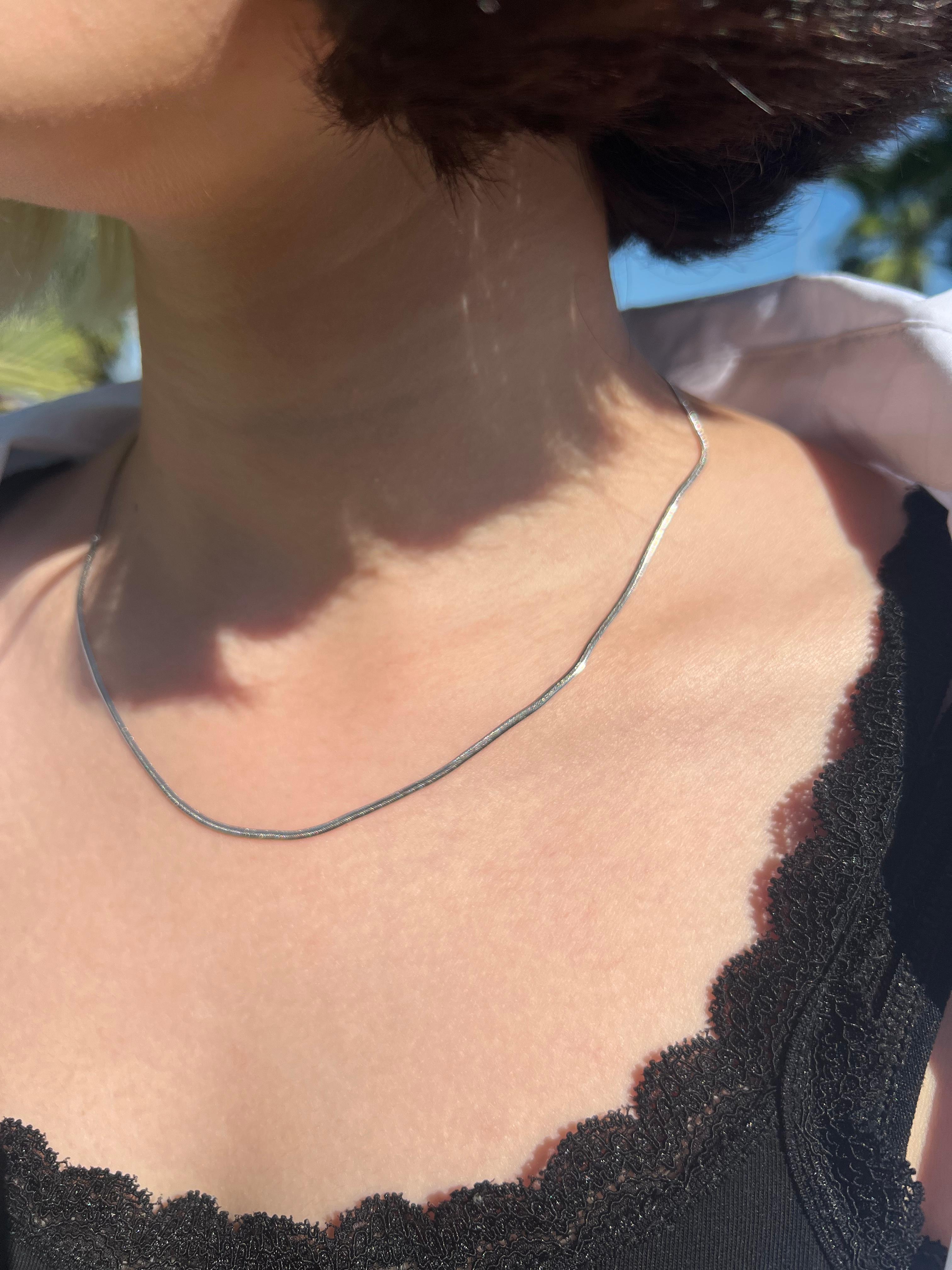 Basic Silver Snake Necklace