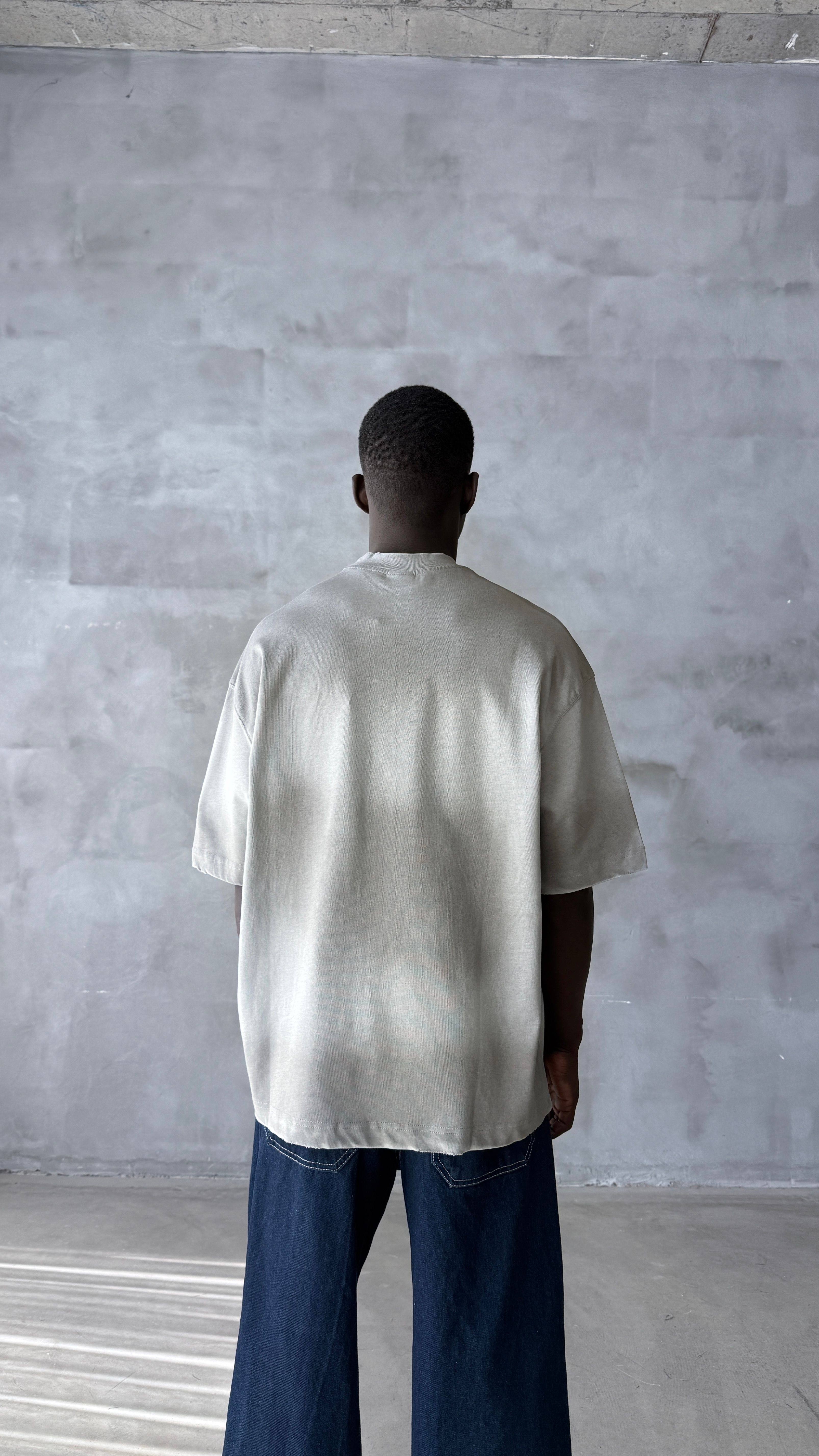 Koyu Gri Yıkamalı 871 Oversize Tişört 
