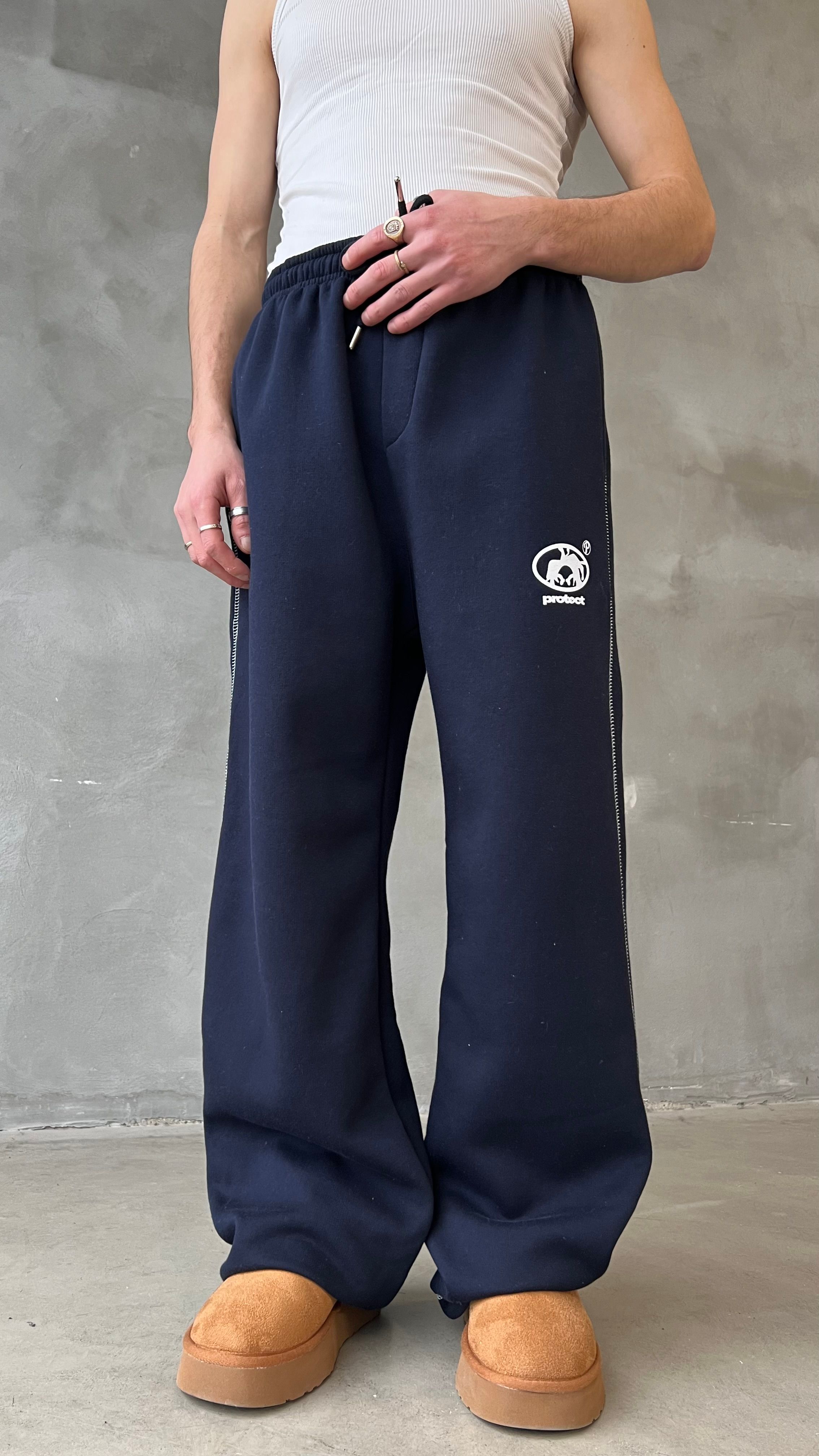 İndigo Karyoka Detay Paçası Ayarlanabilir Baggy Sweat Pant