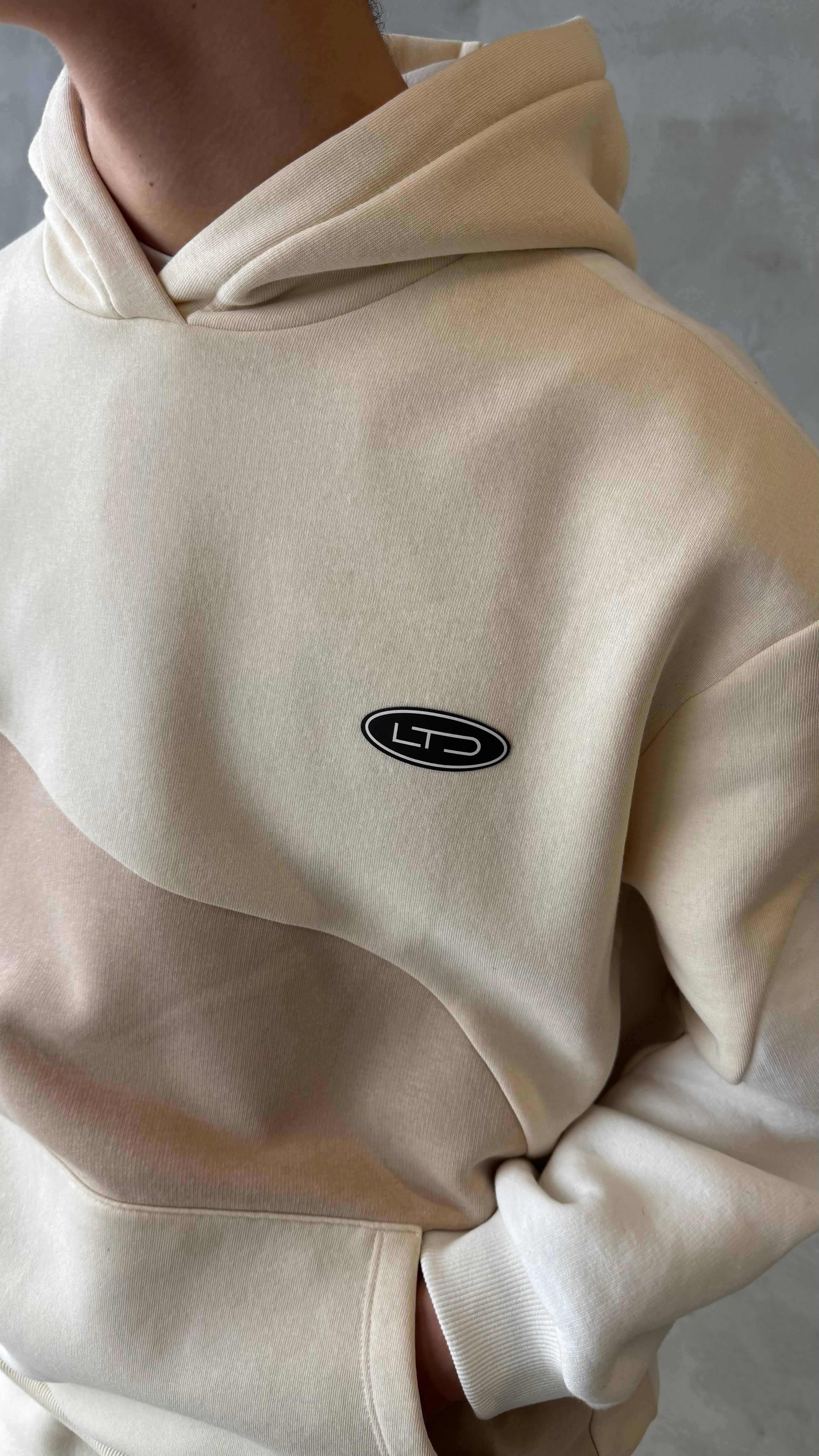 Blok Renk Parçalı Premium Oversize Hoodie