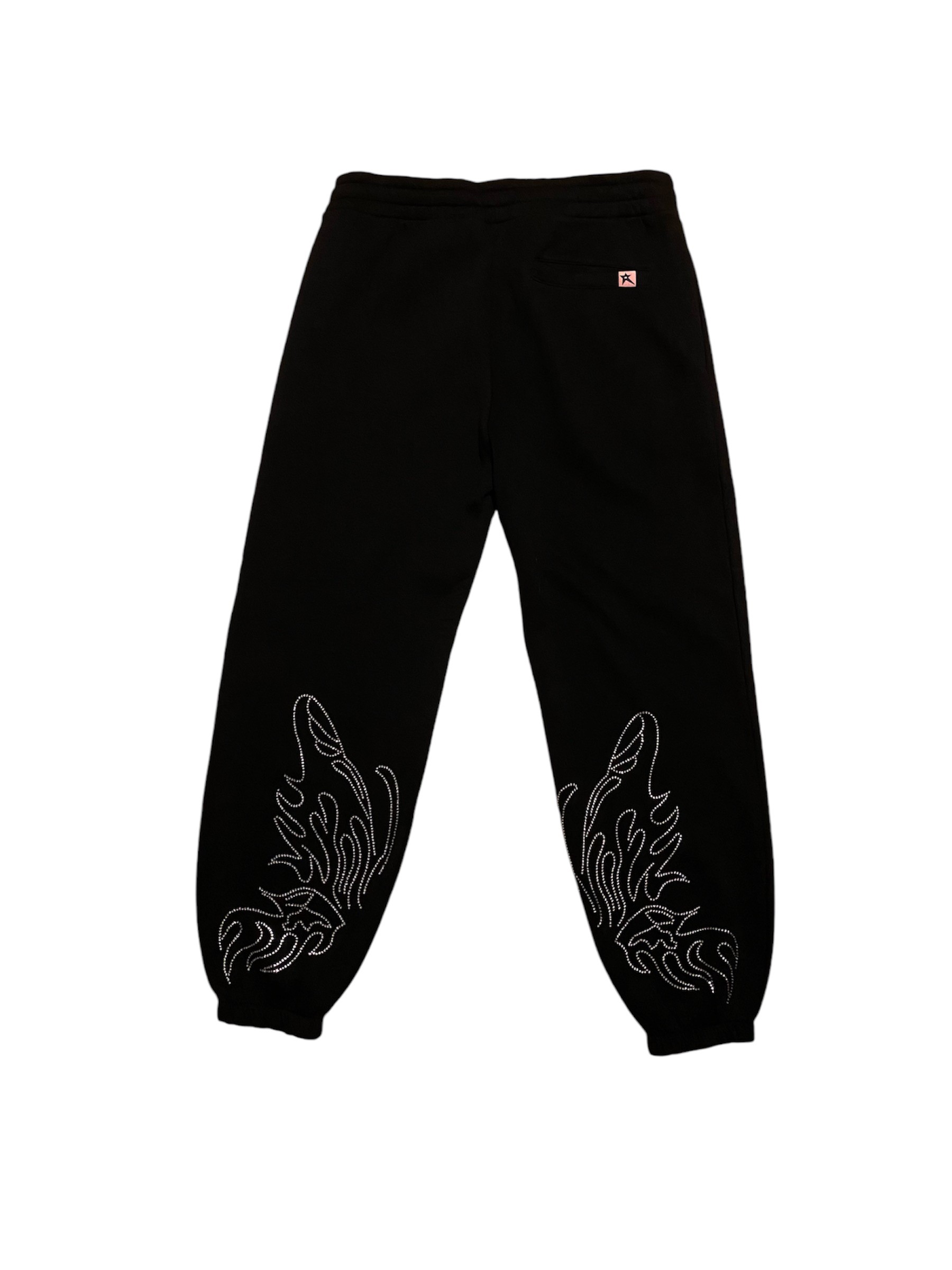 RW Black Rhinestones Baggy Jogger