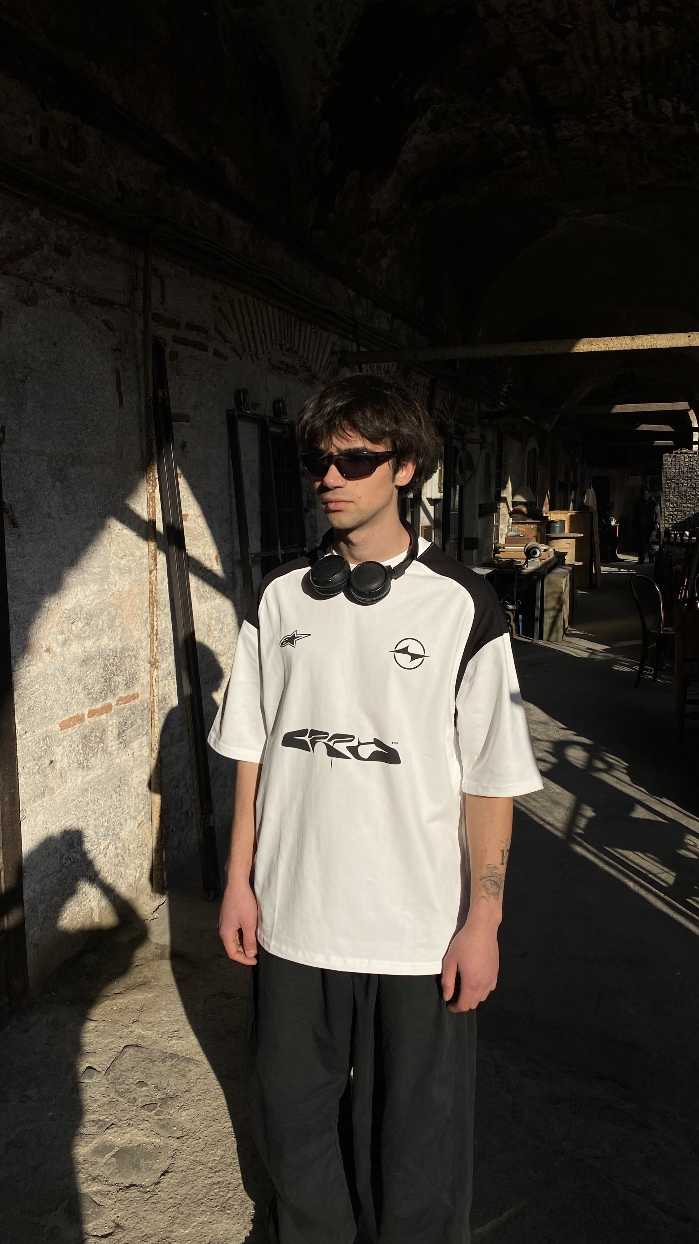 White Jersey Oversize Tişört 