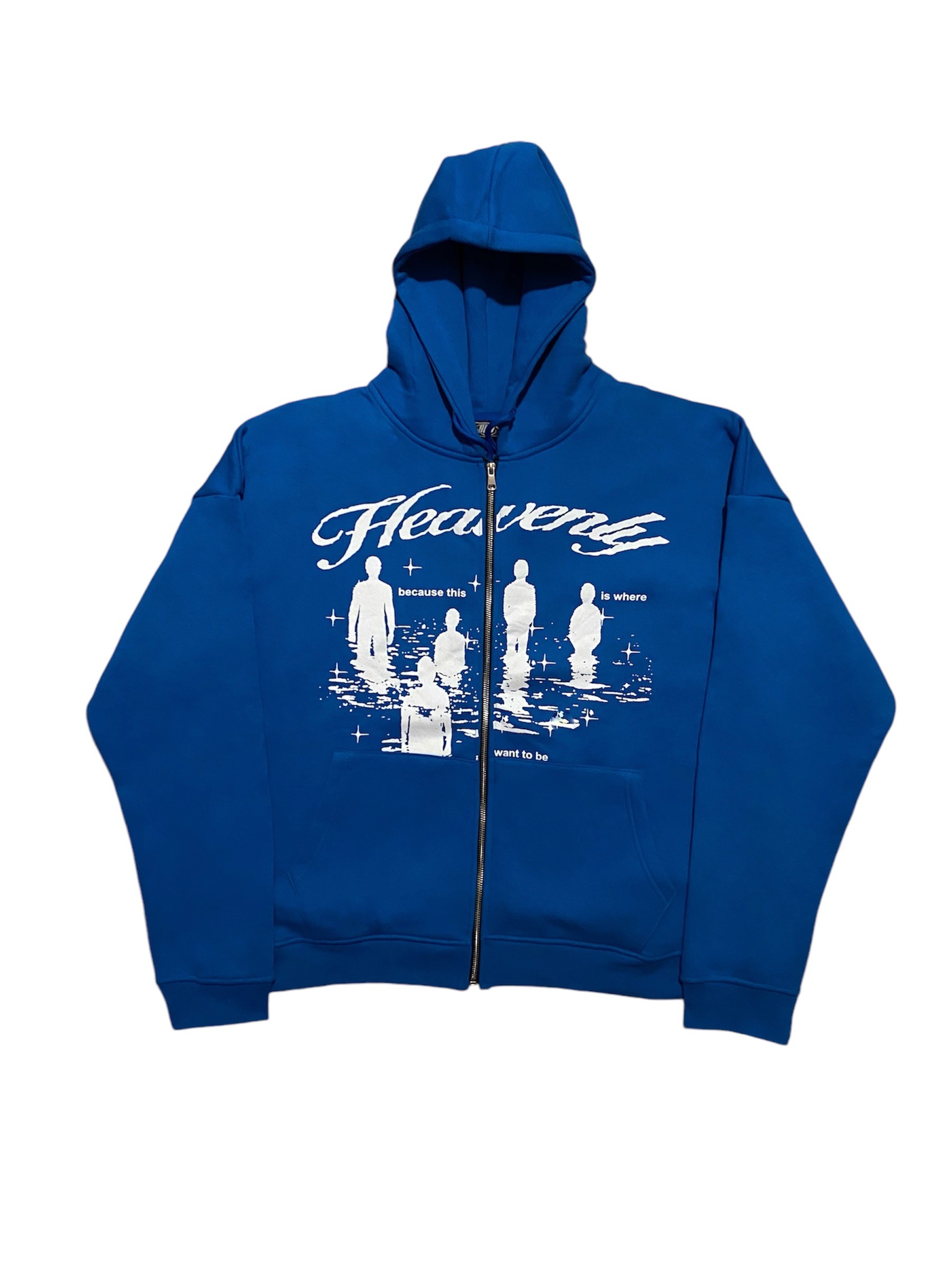 Heavenly Mavi Oversize Zipper Hoodie 