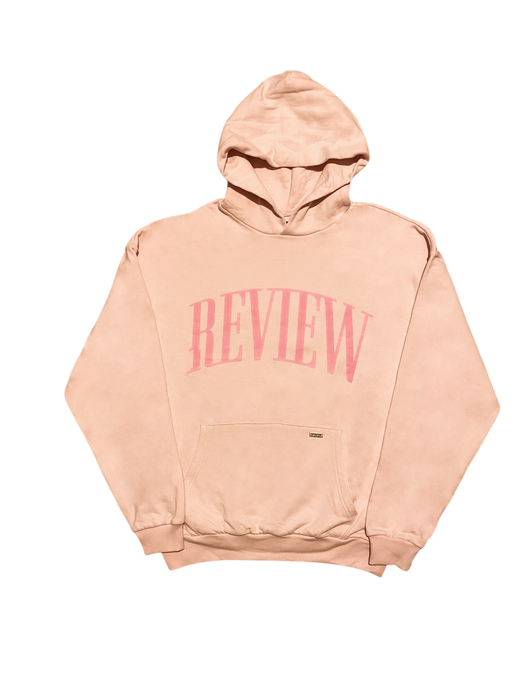 RW Pink To Pink Kabartma Baskı Oversize Hoodie