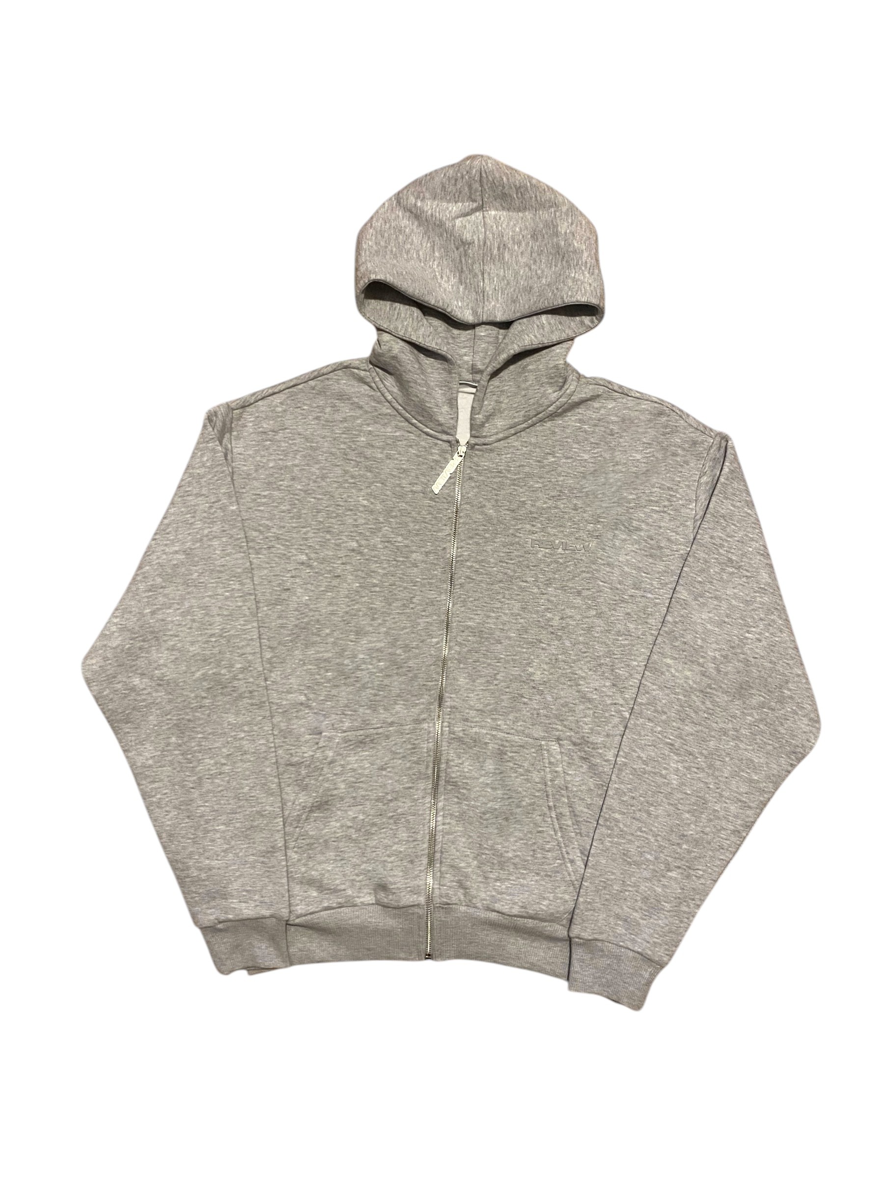 RW Grey Basic Oversize Zipper Hoodie