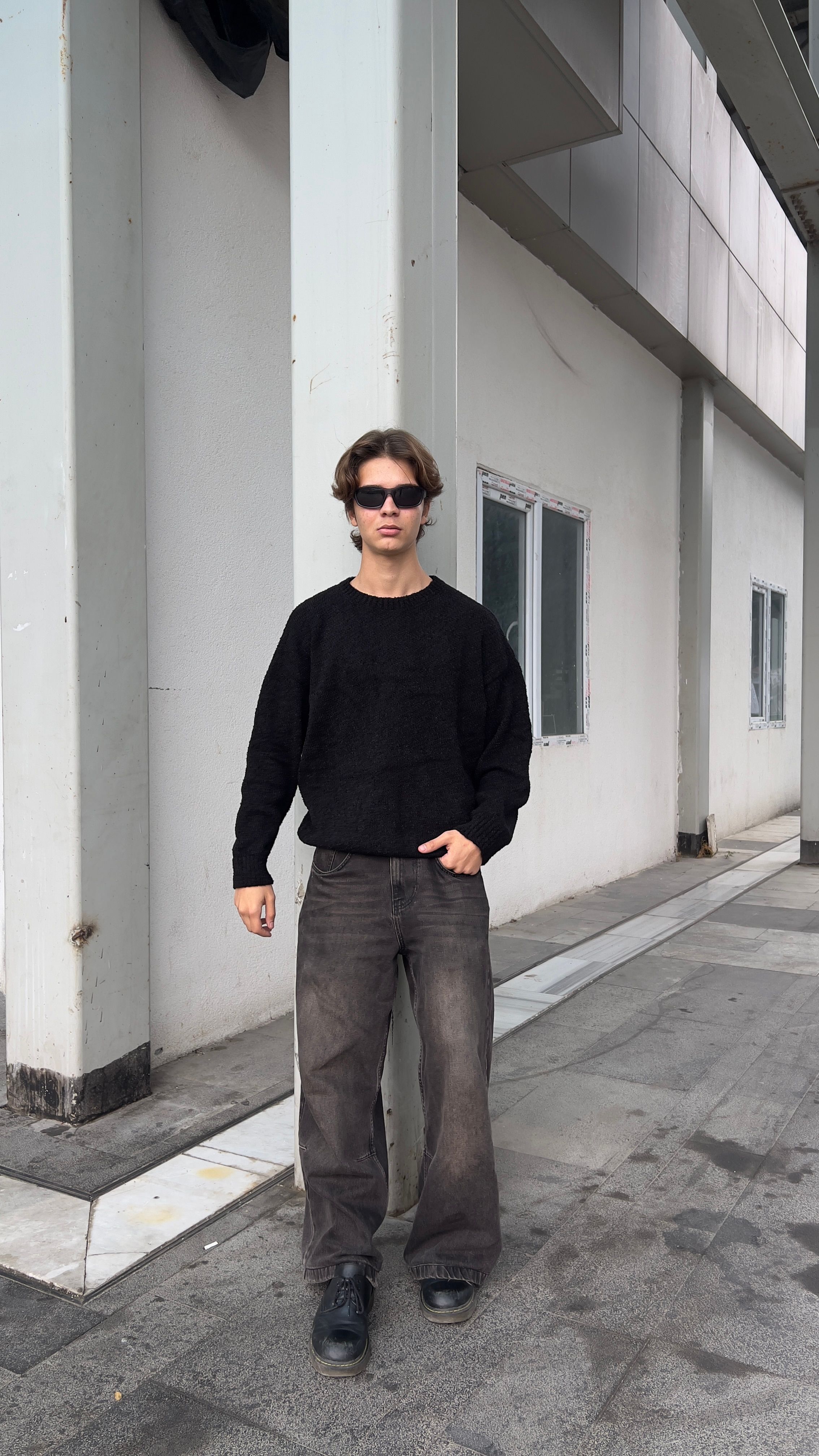 Siyah Oversize Kazak