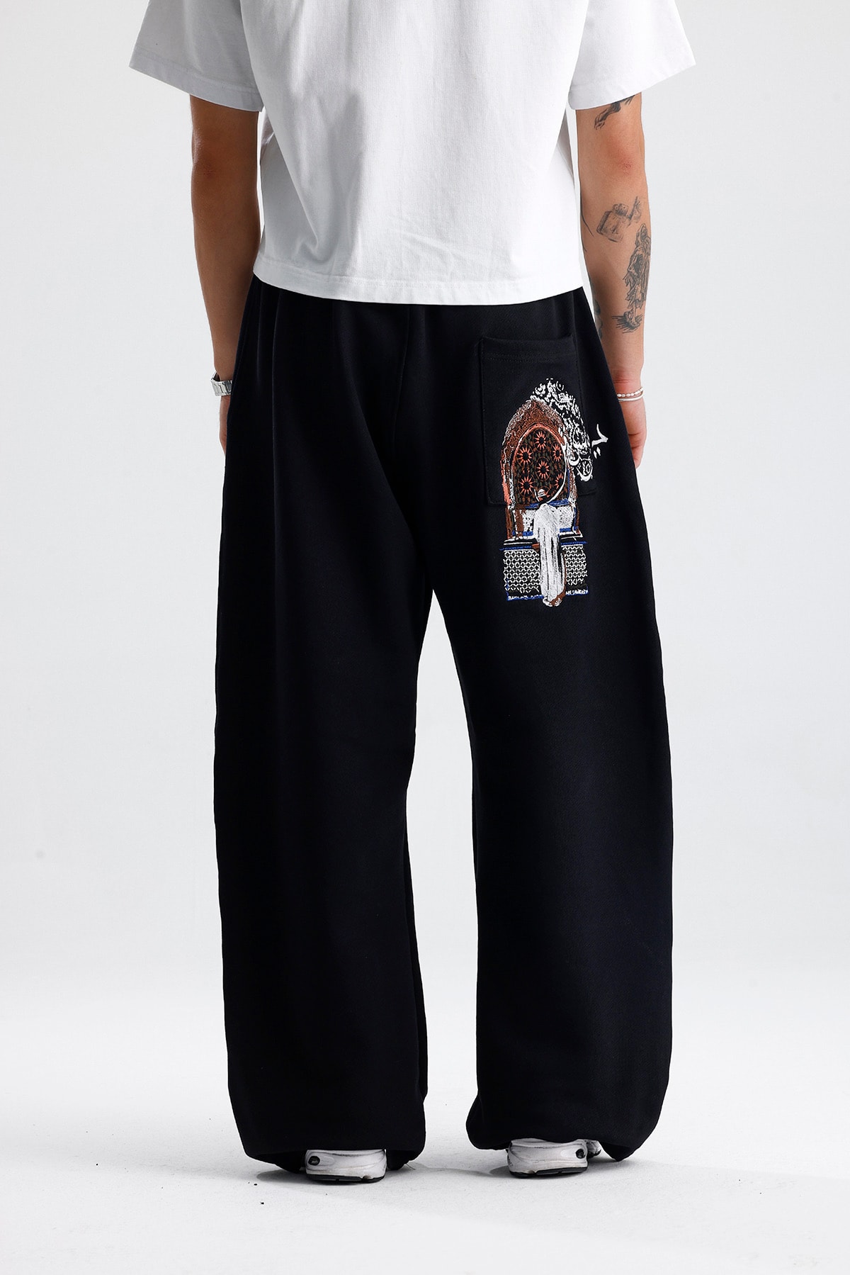 Arabic Man İn Bath Nakış Detay Premium Baggy Sweatpant