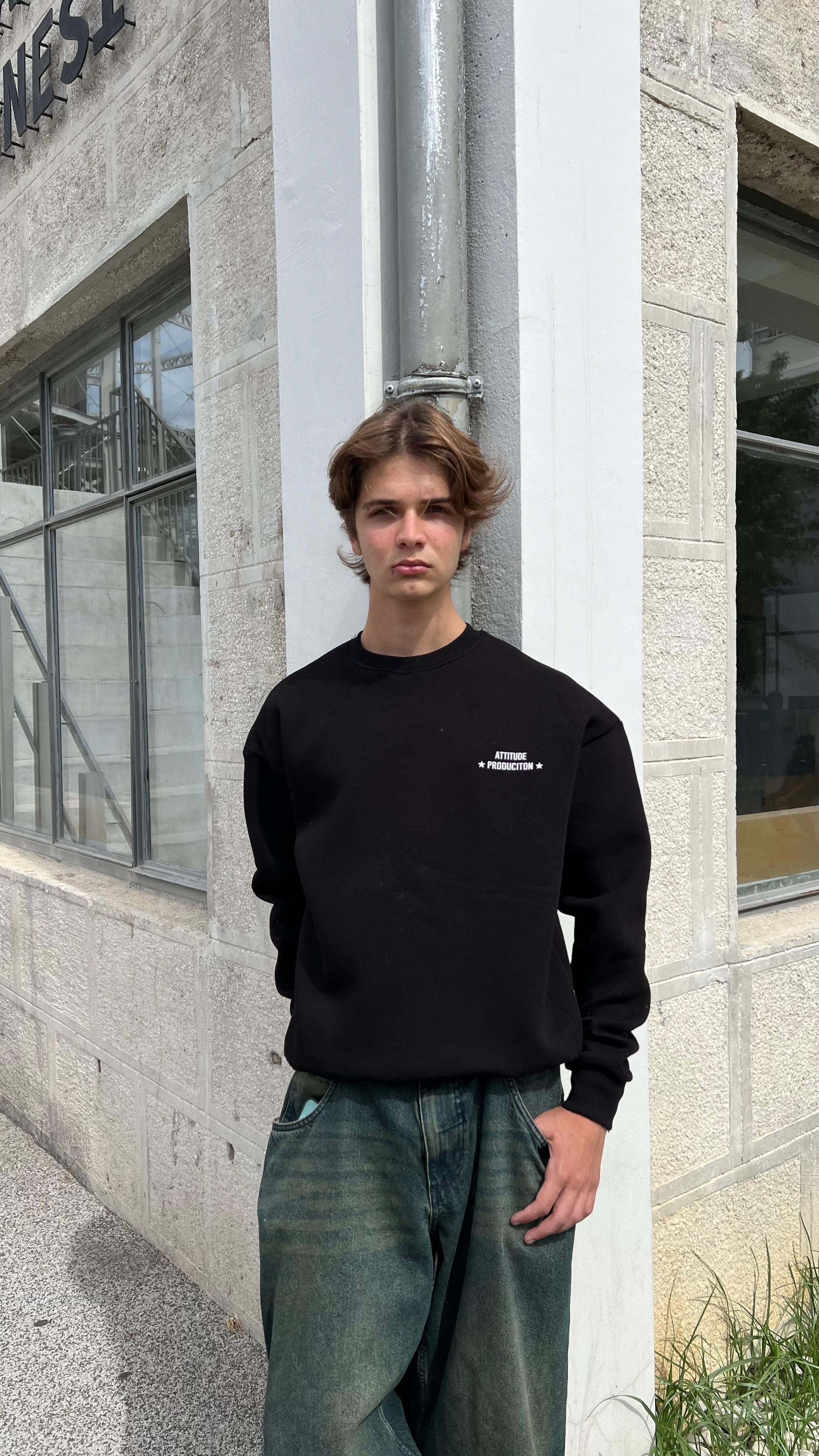 Chillhigh Black Oversize Sweatshirt