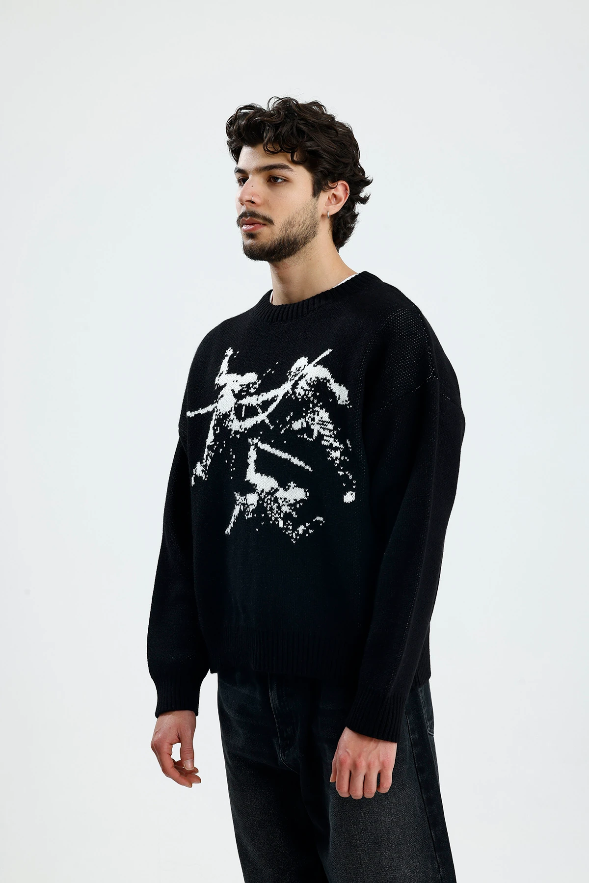 Wes Death Of Knights Premium Boxy Fit Oversize Triko Kazak