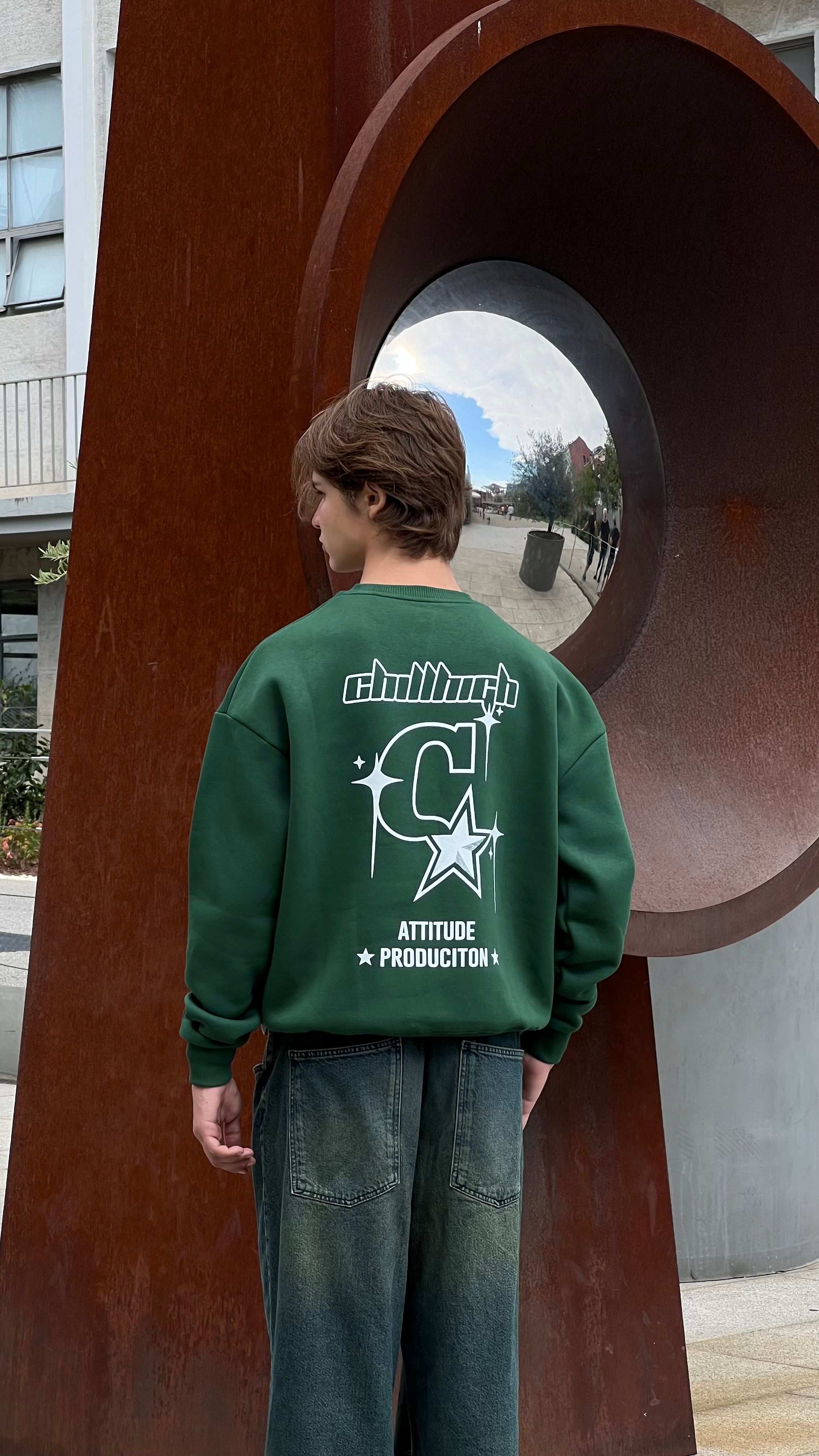 Chillhigh Green Oversize Sweatshirt