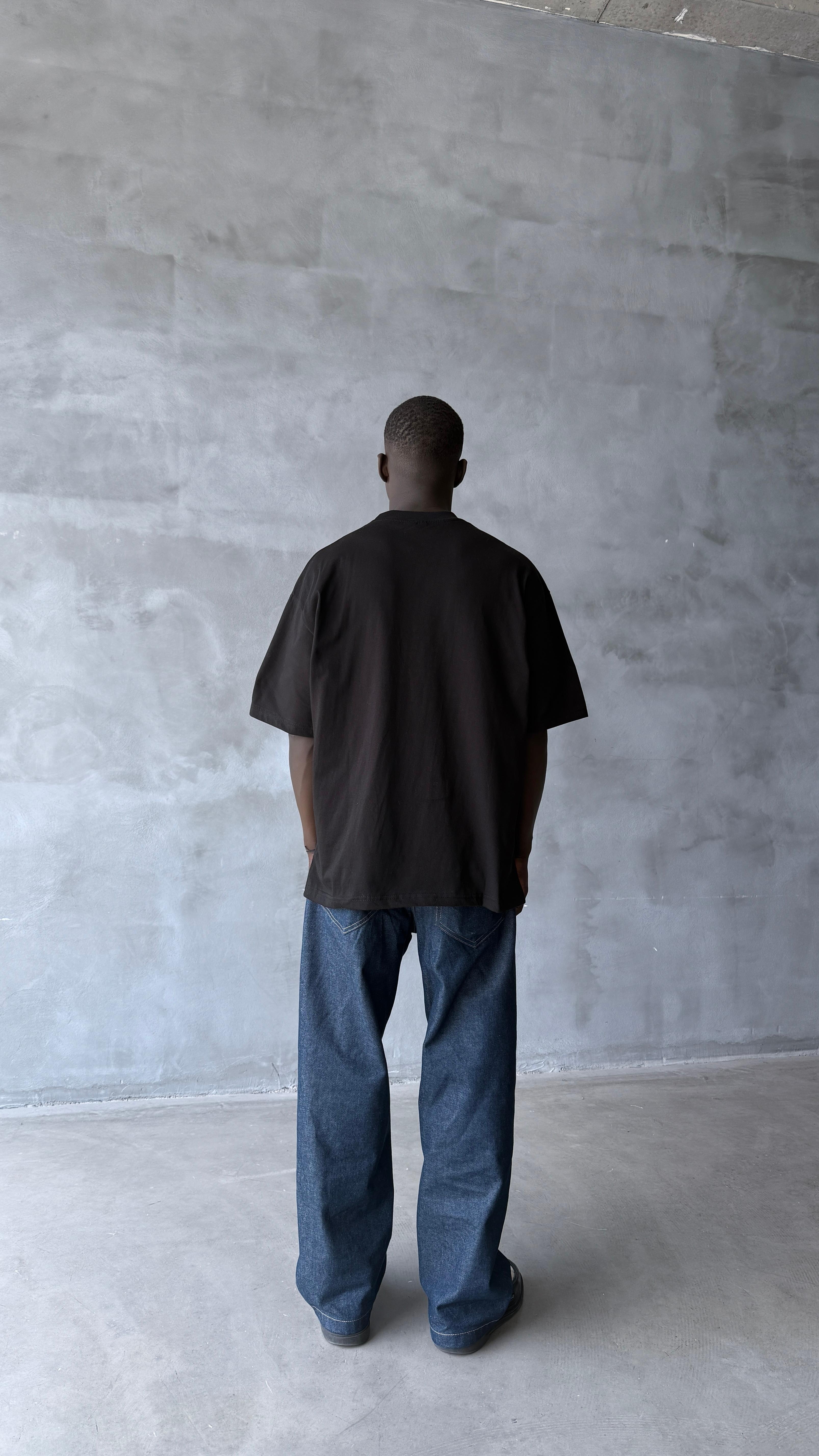 Siyah Fear God Boxy Fit Oversize Tişört 