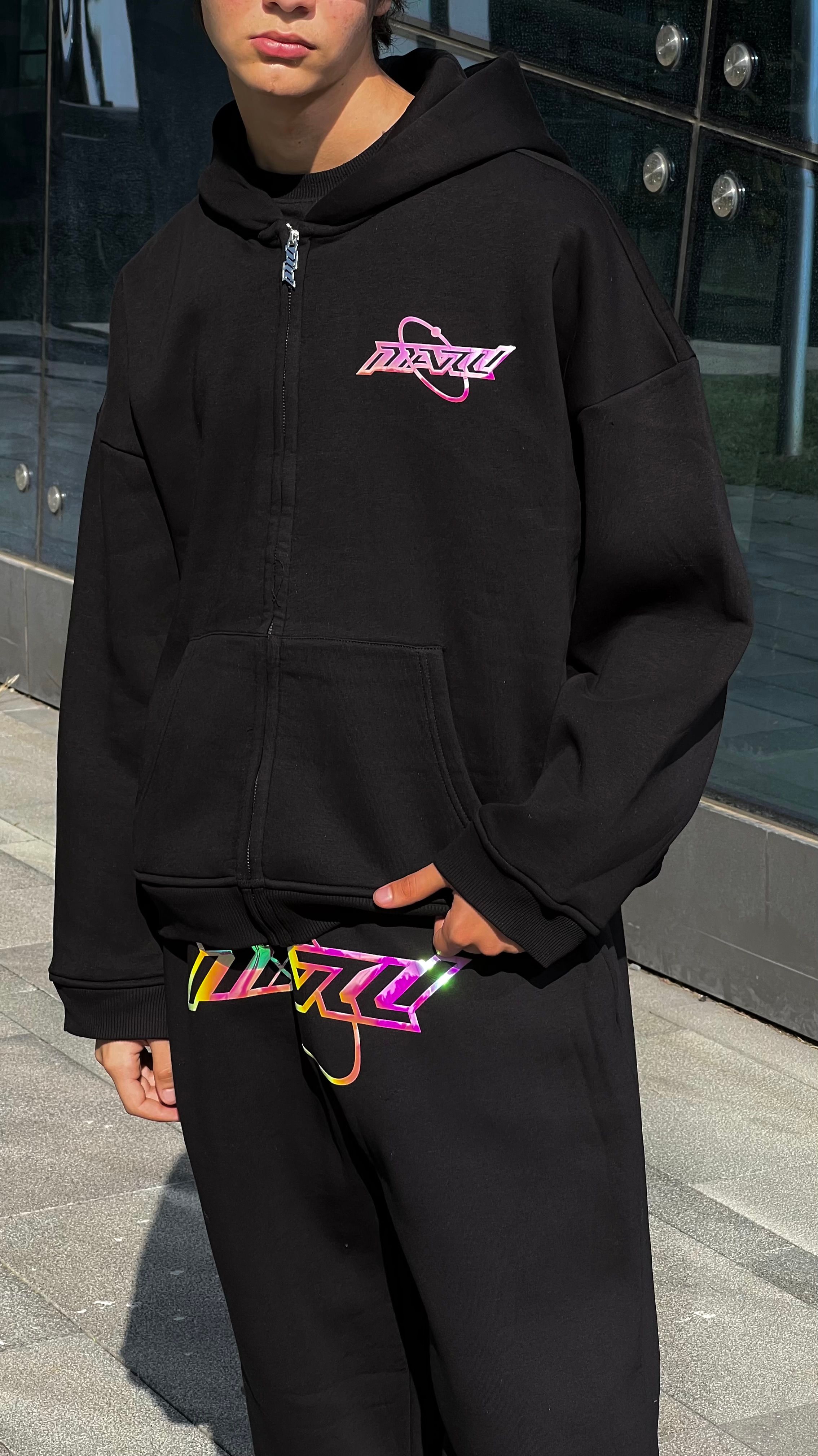 RW BLCK HOLOGRAM BASKI BAGGY SWEATPANT