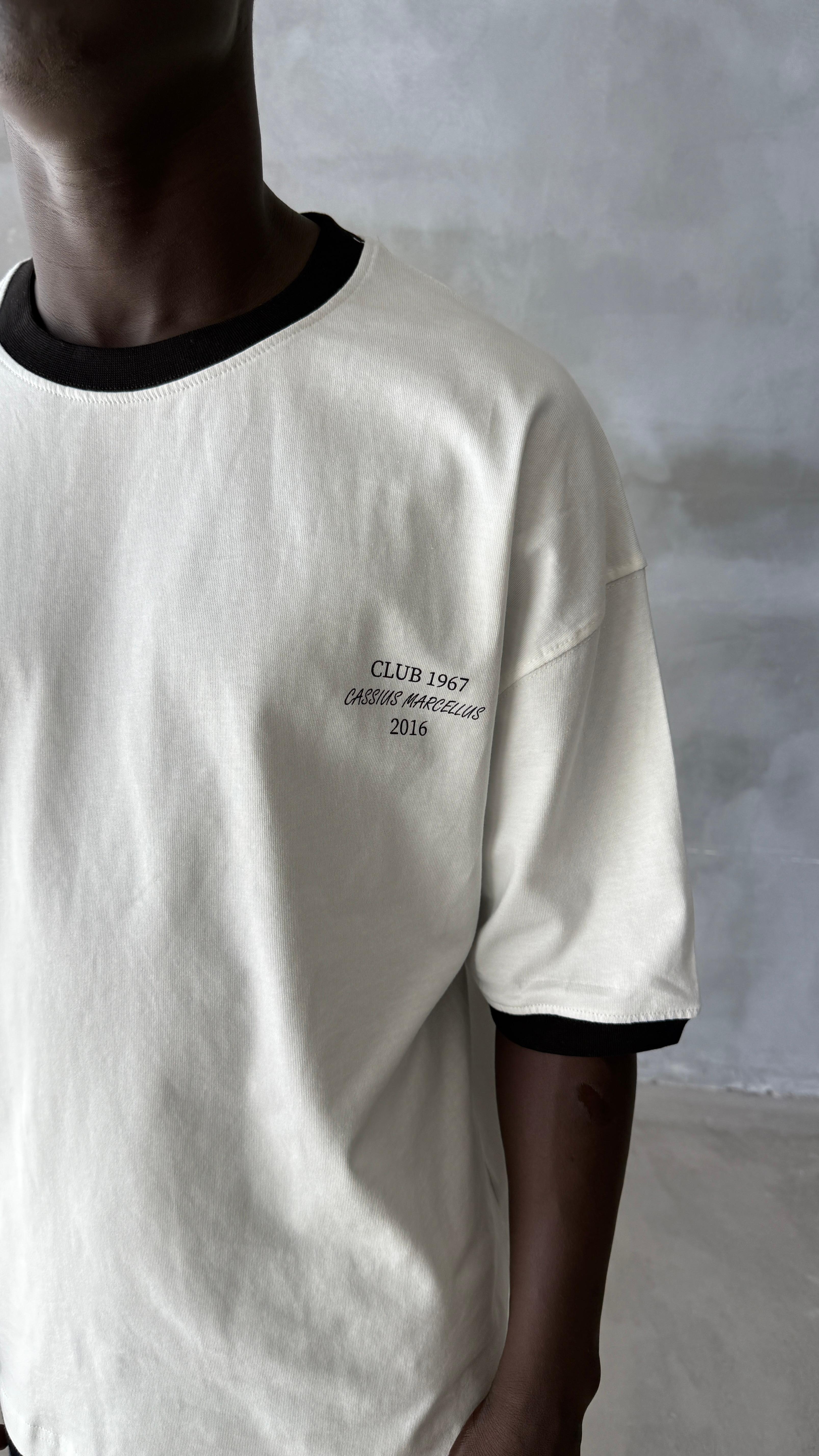 Beyaz Harlem Oversize Tişört 