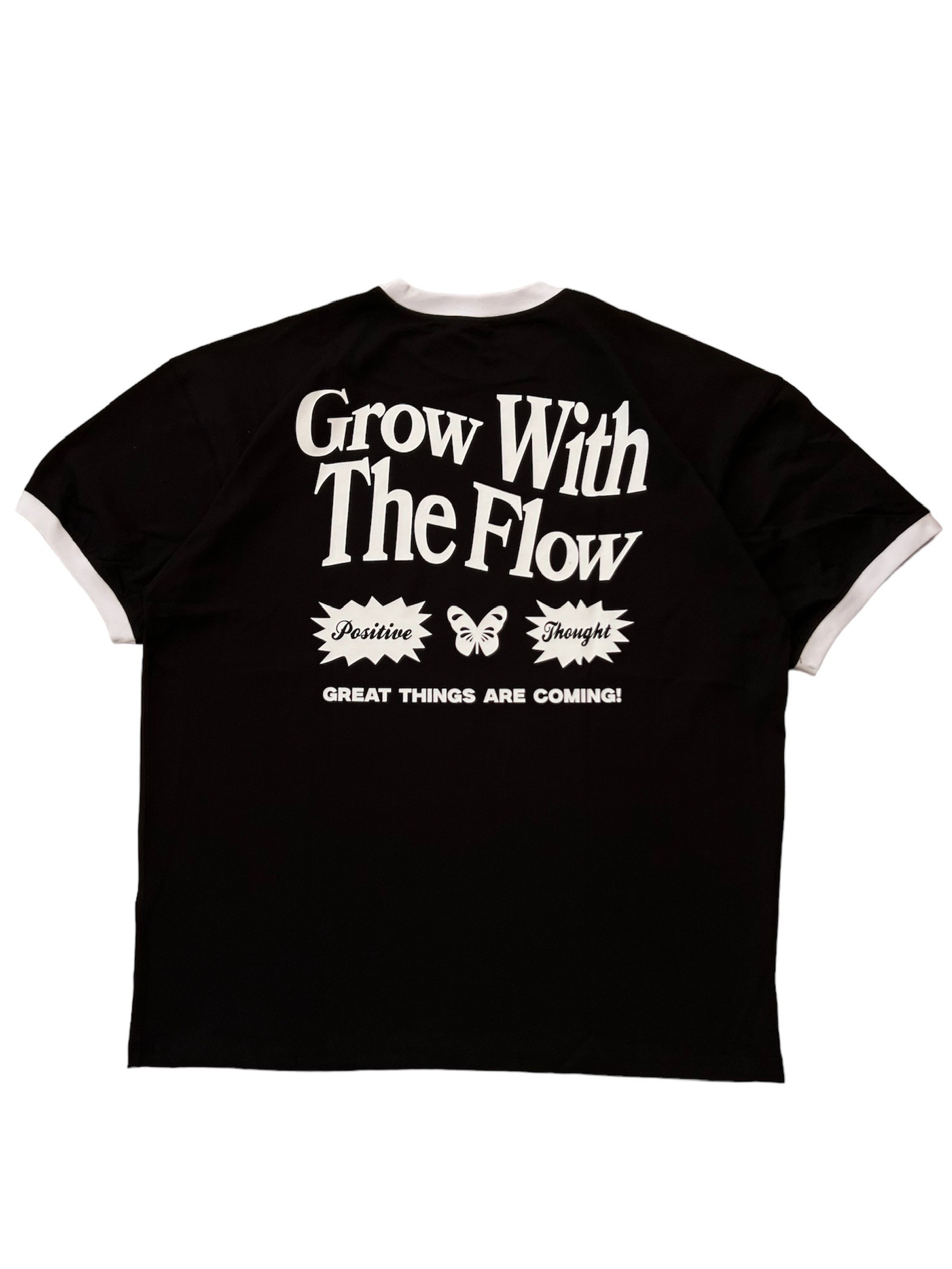 Siyah Grow With The Flow Oversize Tişört 