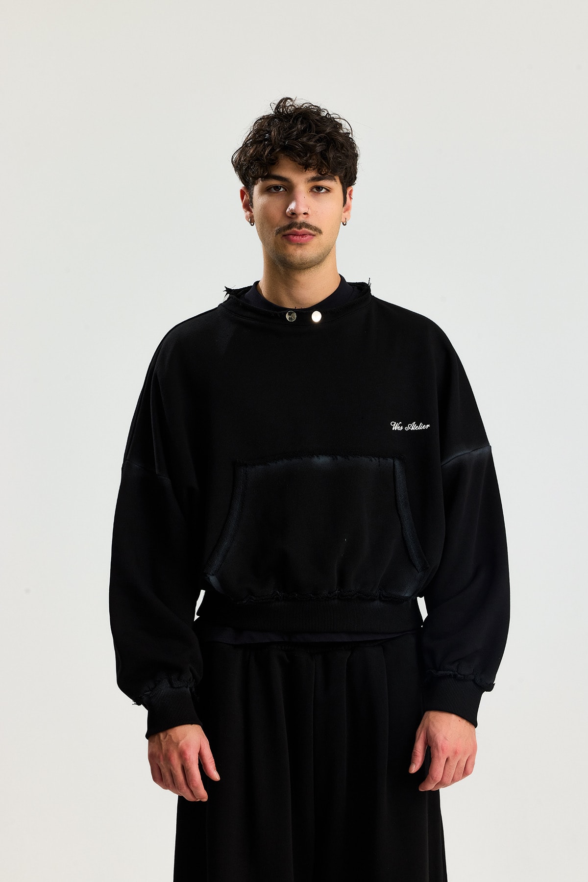 Wes Atelier Şapkası Çıkarılabilir Yıkamalı Premium Boxy Fit Hoodie 